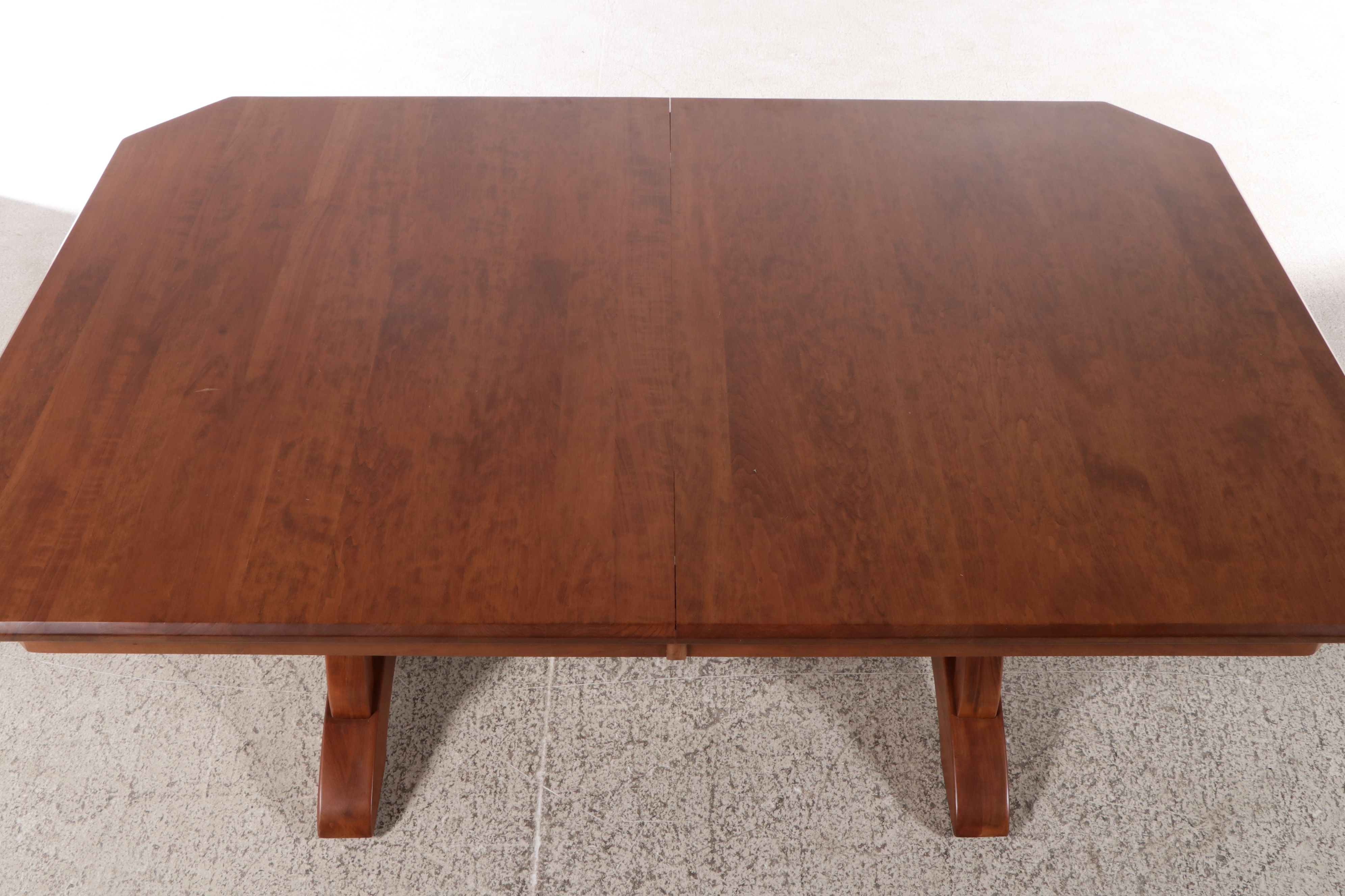 Craftsman Style Nine-Piece Walnut Dining Set