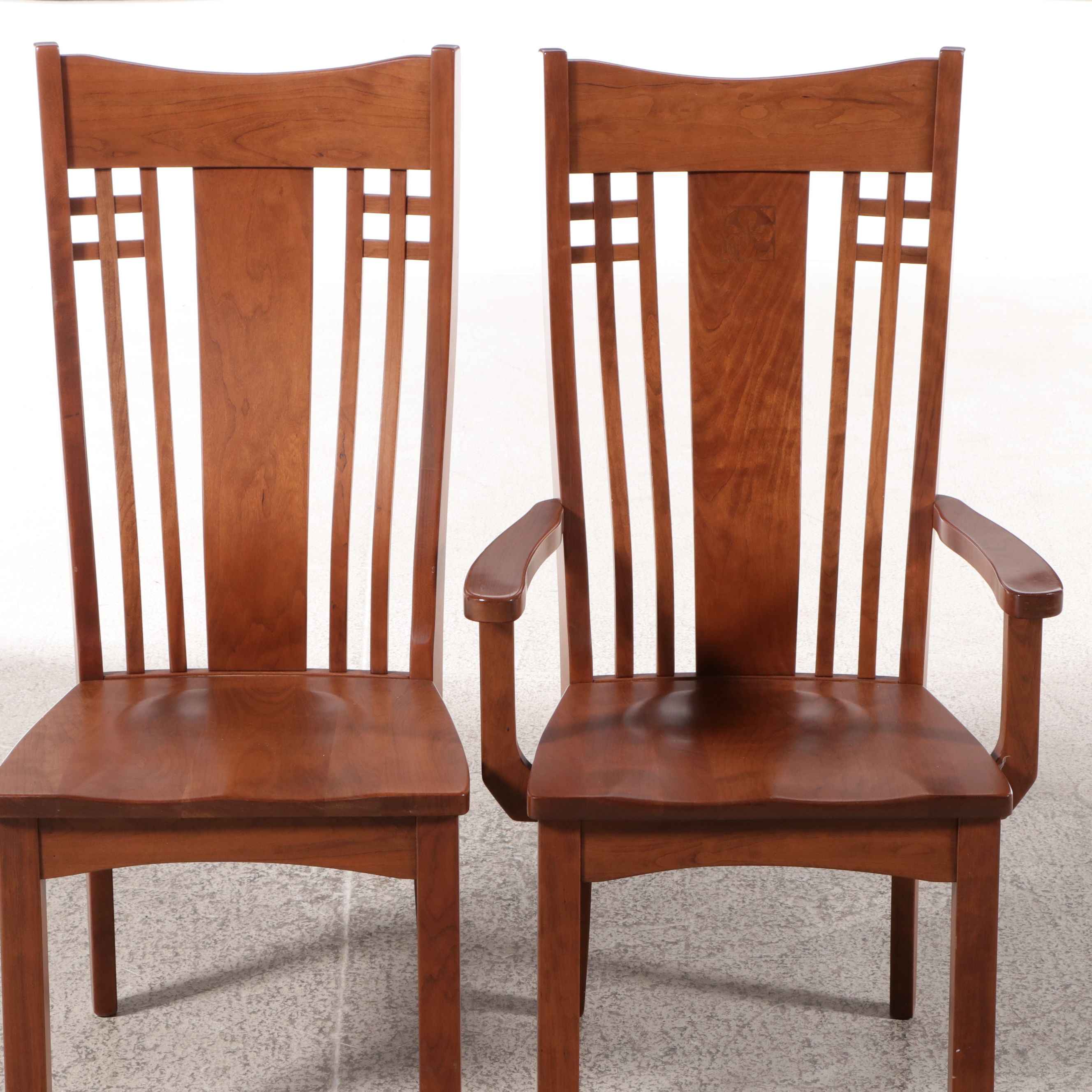 Craftsman Style Nine-Piece Walnut Dining Set
