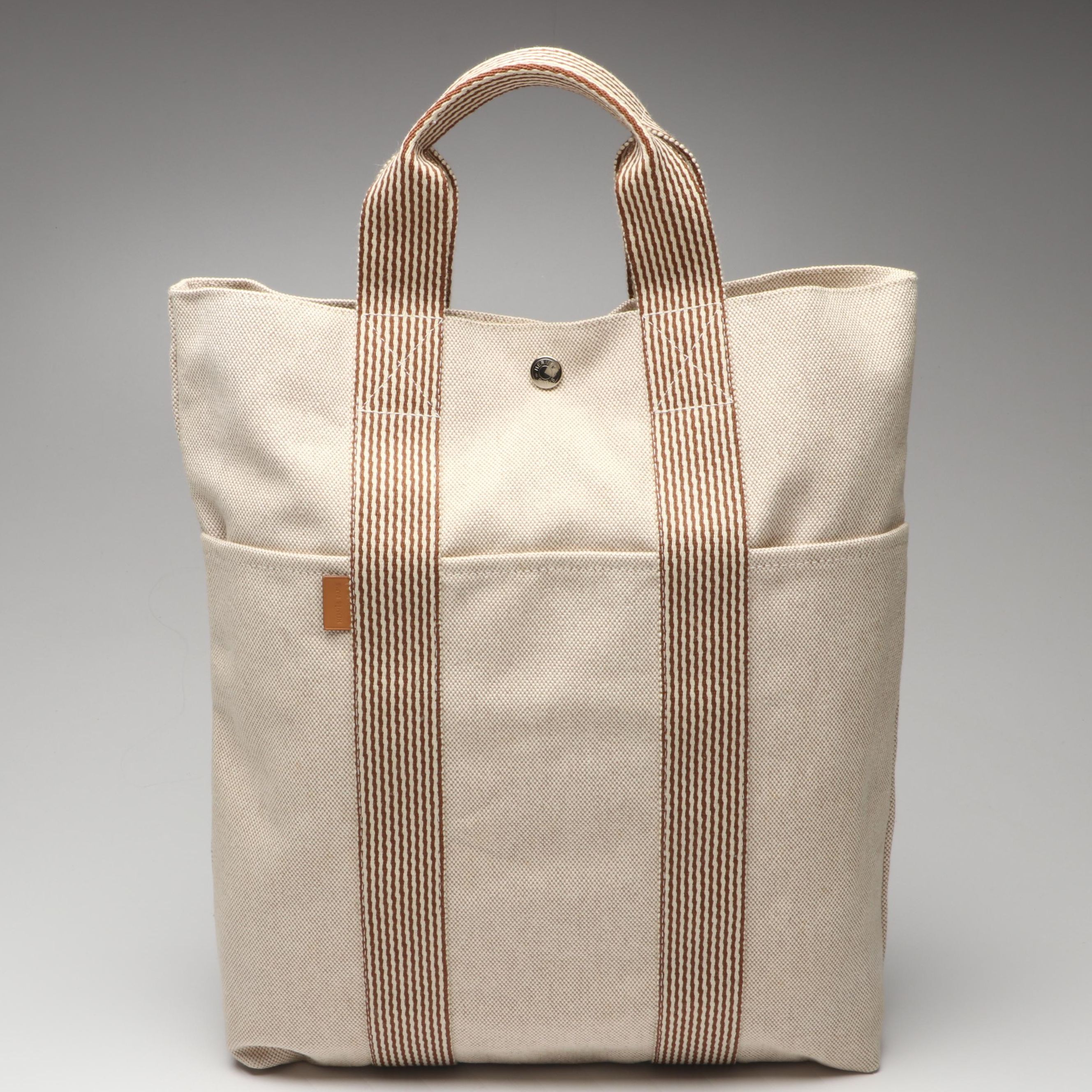 Hermès Fourre-Tout Cabas Tote in Beige Cotton Canvas