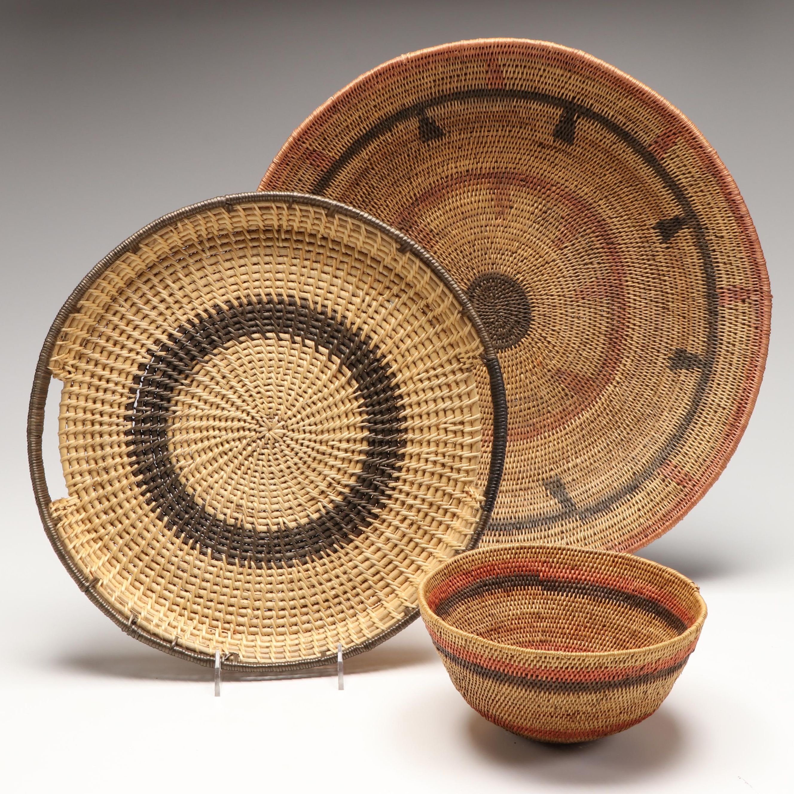 Mbunda Peoples with Other Zambian Makenge Fiber and Natural Dye Basketry