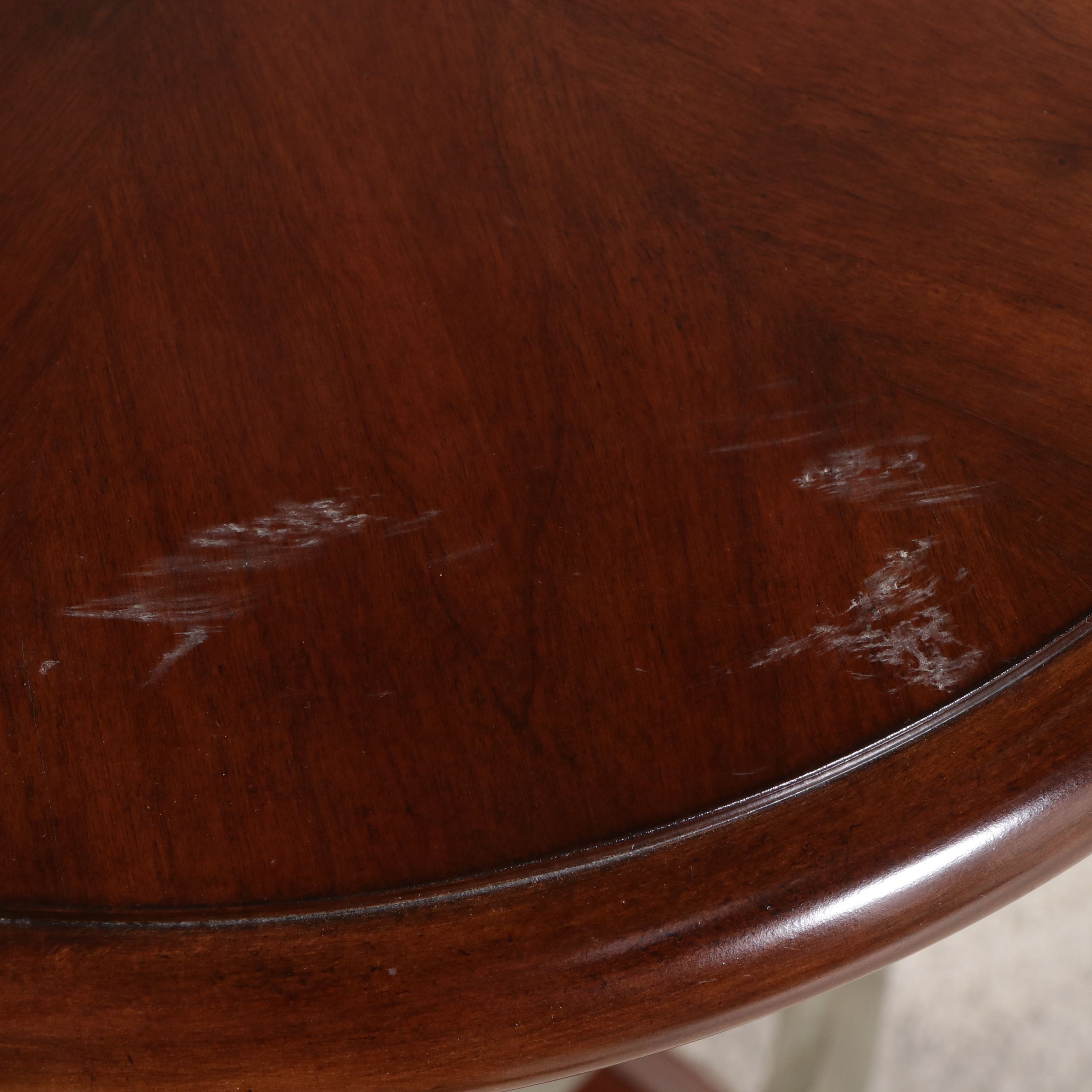 Modern Art Nouveau Style Mahogany and Scrolled Metal Pedestal