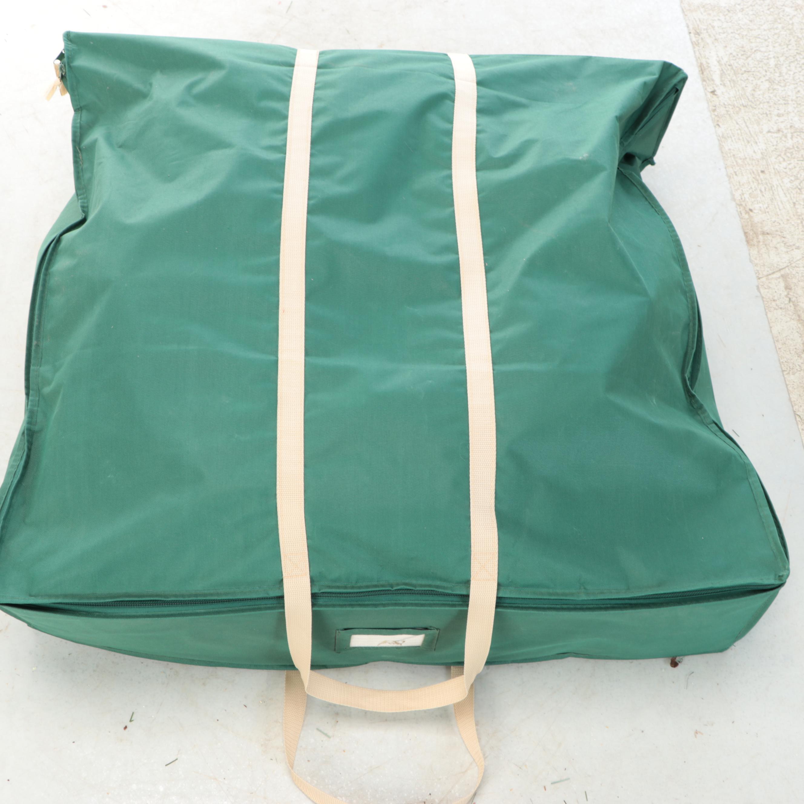 Artificial Evergreen and Poinsettia Christmas Wreaths