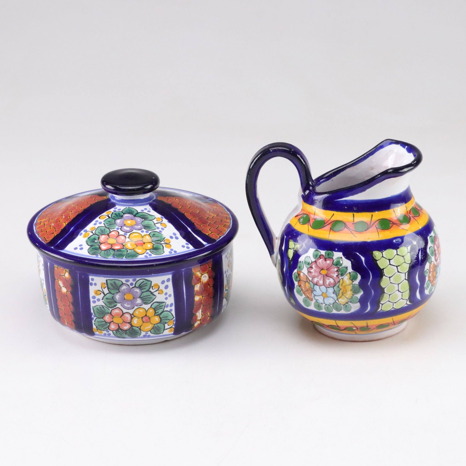 Hand-Painted Talavera Lidded Bowl, Plates & More
