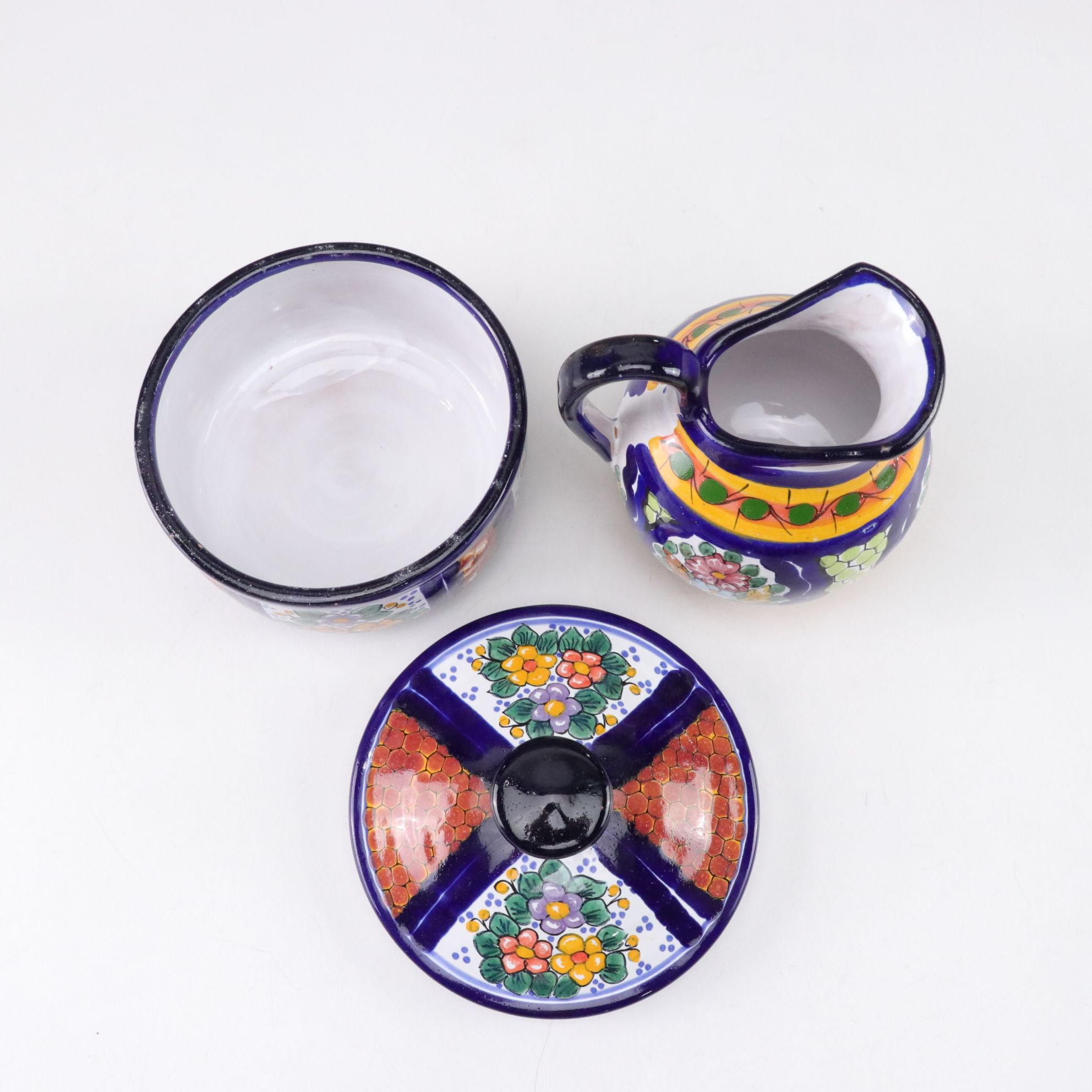Hand-Painted Talavera Lidded Bowl, Plates & More