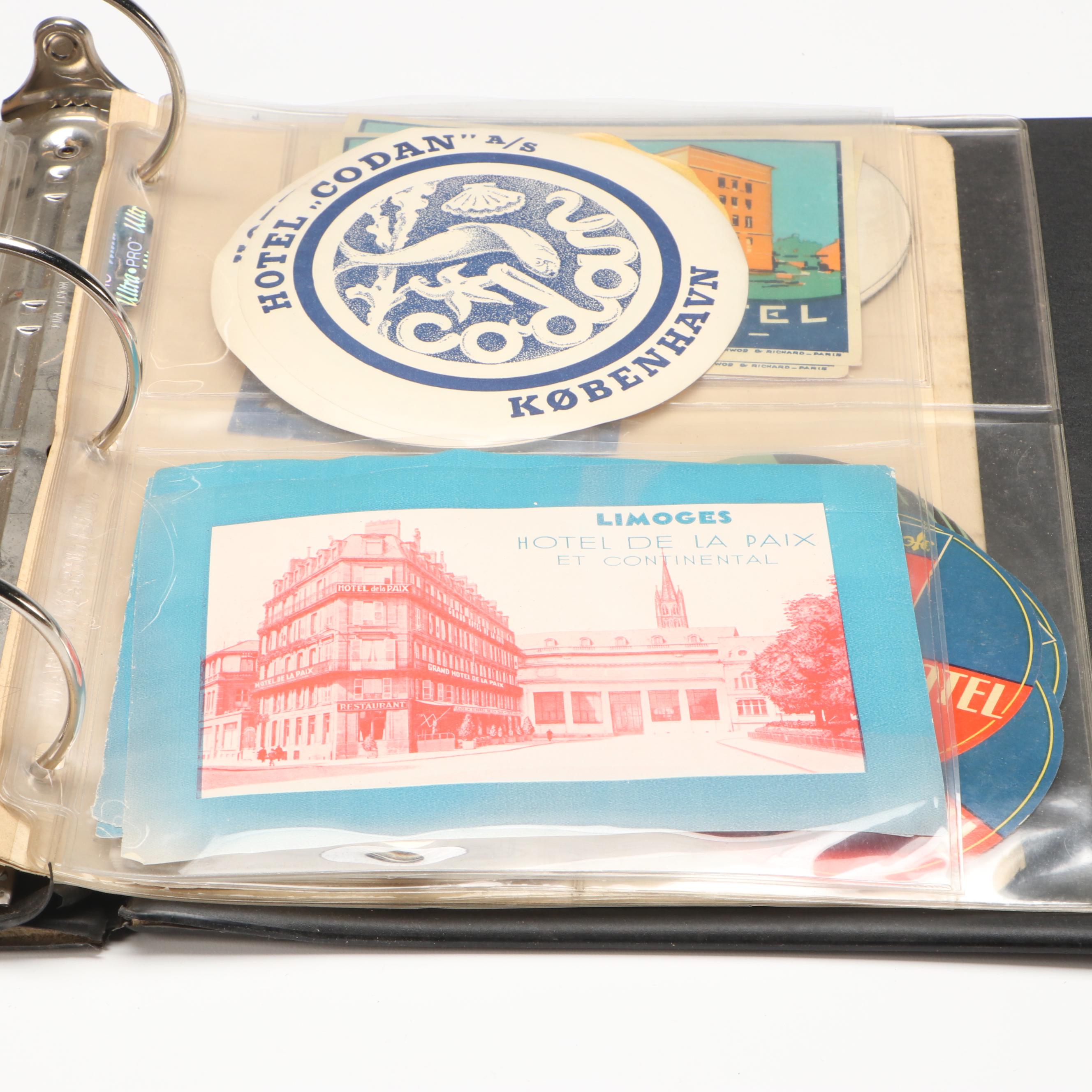 Paris, Lugano, Marseille and Other Luggage Labels, Mid-20th Century