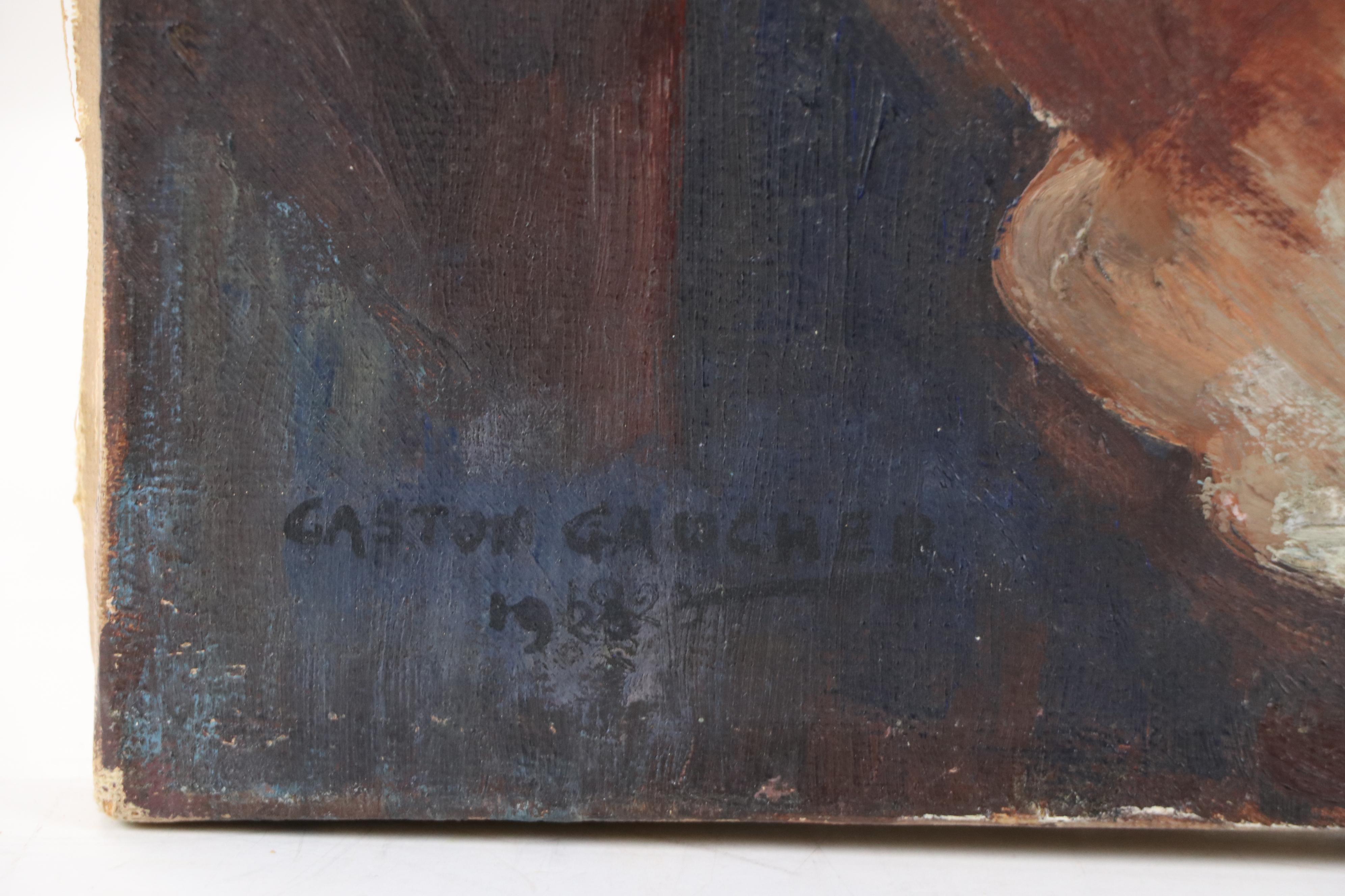 Gaston Gaucher Post-Impressionist Interior Still Life Oil Painting, 1923