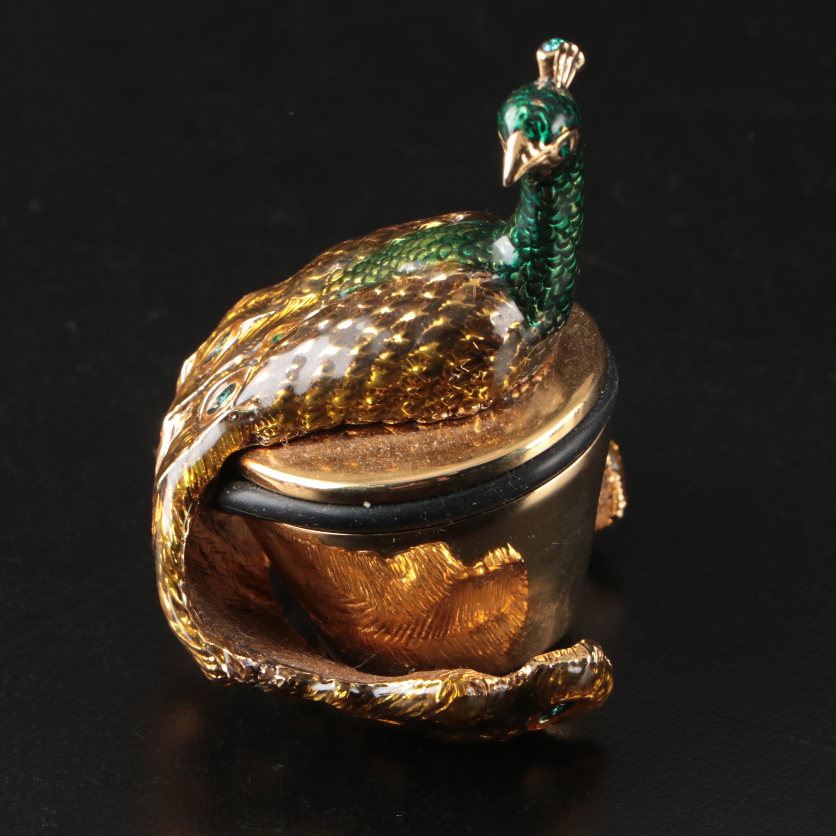 Peacock Ice Bucket, Cocktail Shaker, Martini Glasses, and More Barware