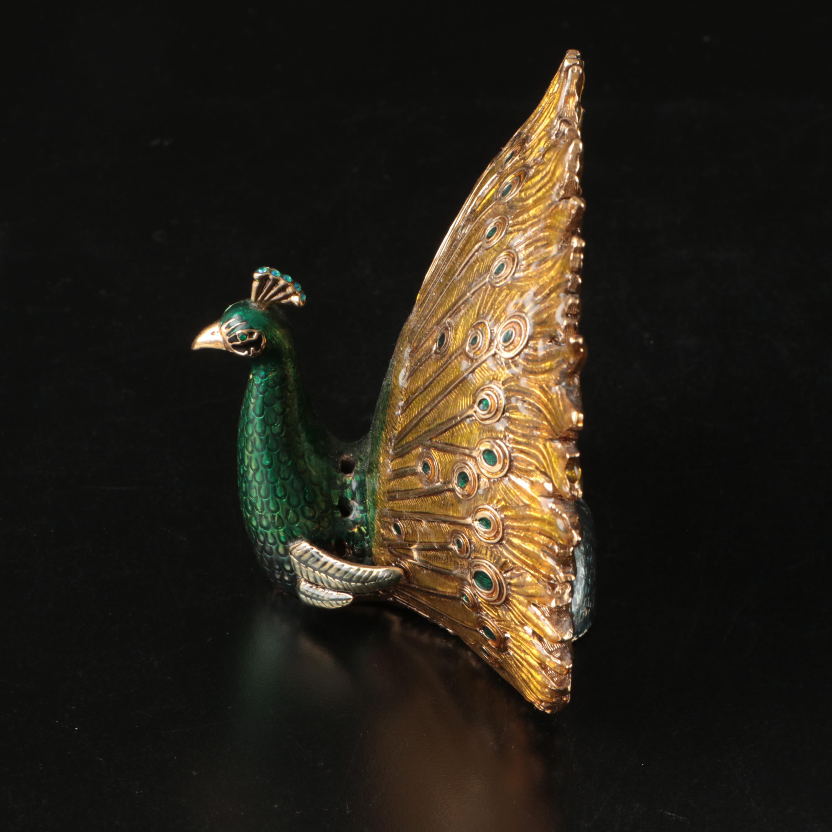 Peacock Ice Bucket, Cocktail Shaker, Martini Glasses, and More Barware