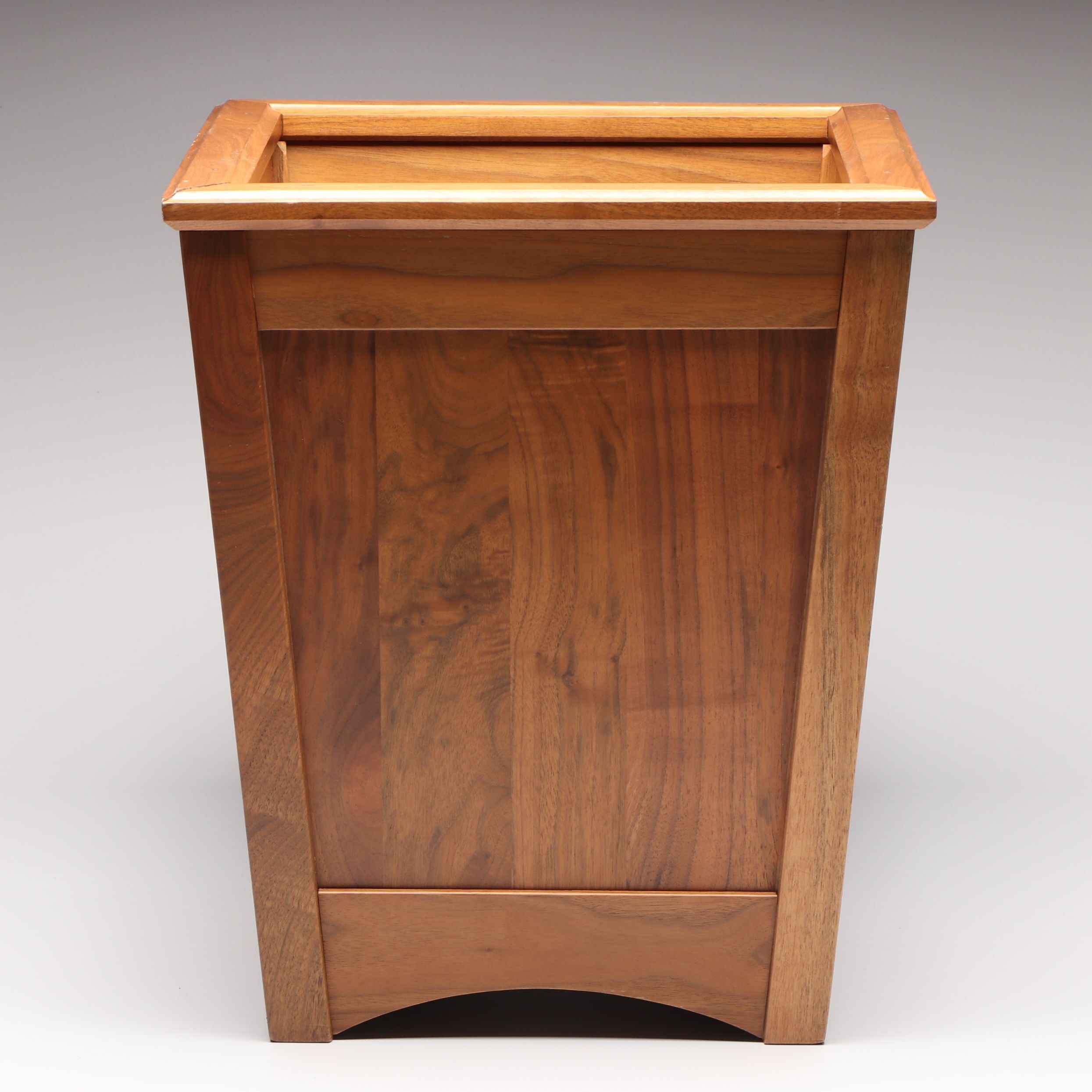 Amish Made Mission Style Walnut Office Trash Bin