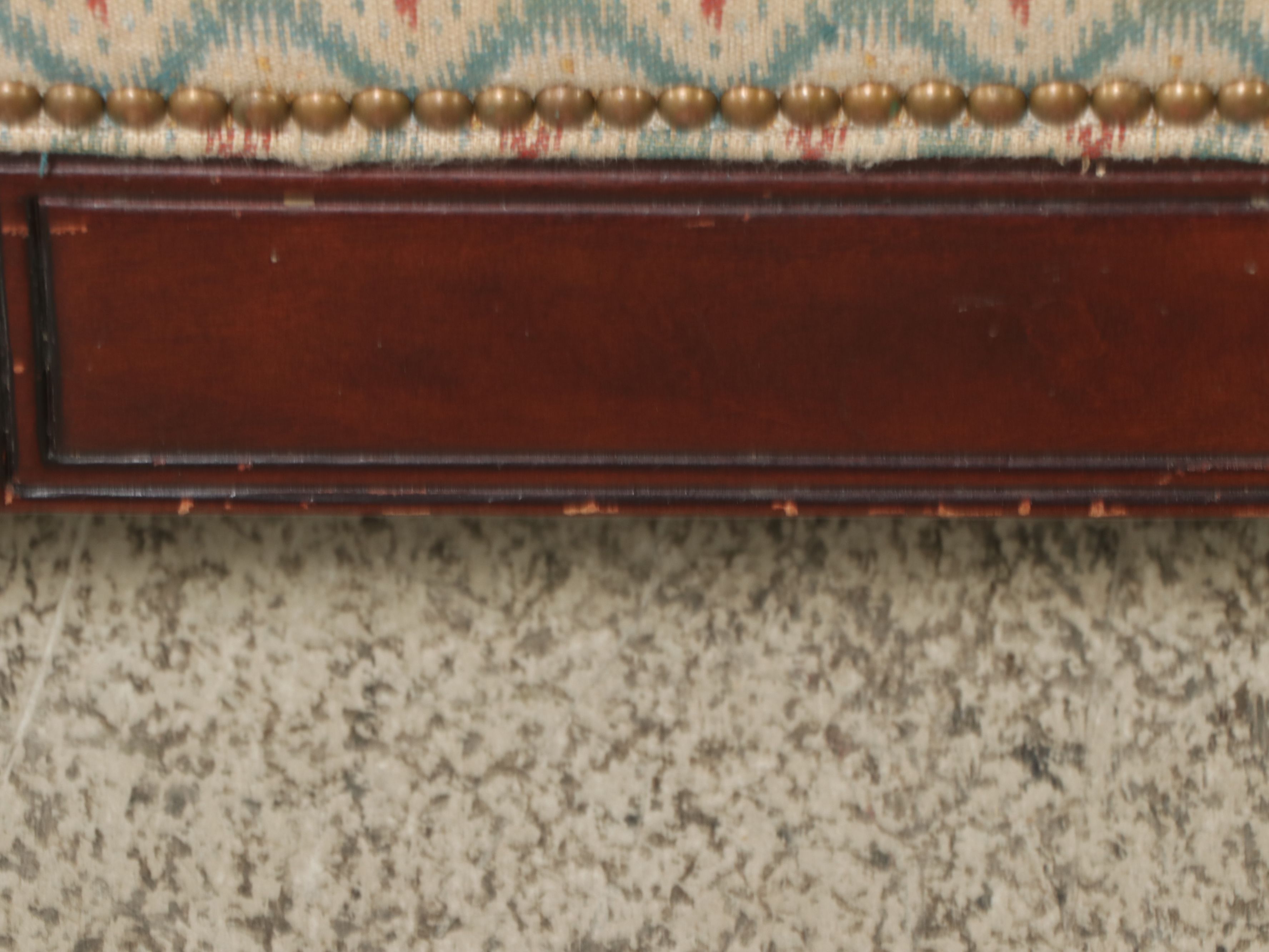 Hancock & Moore Leather Button Tufted Ottoman