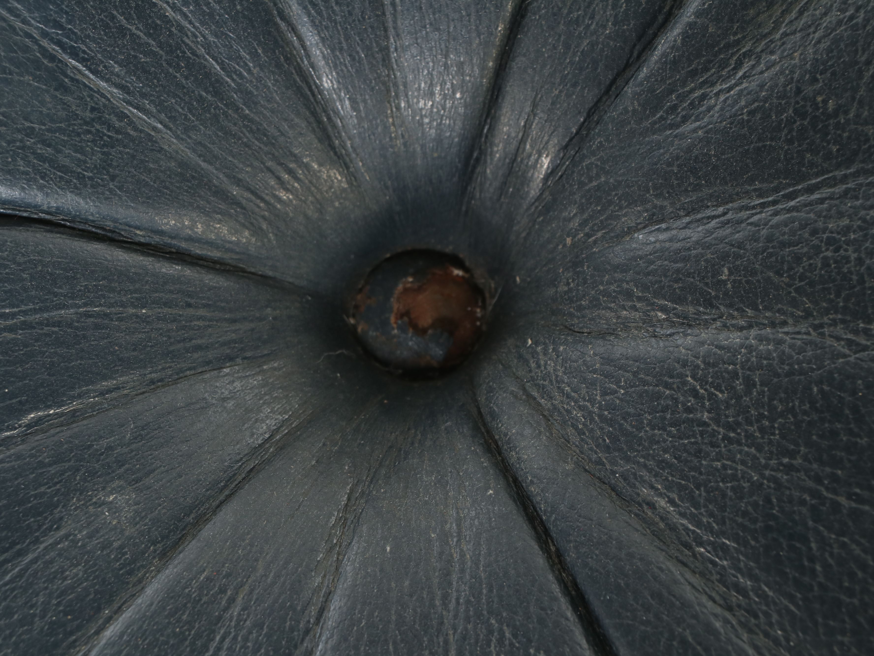 Hancock & Moore Leather Button Tufted Ottoman