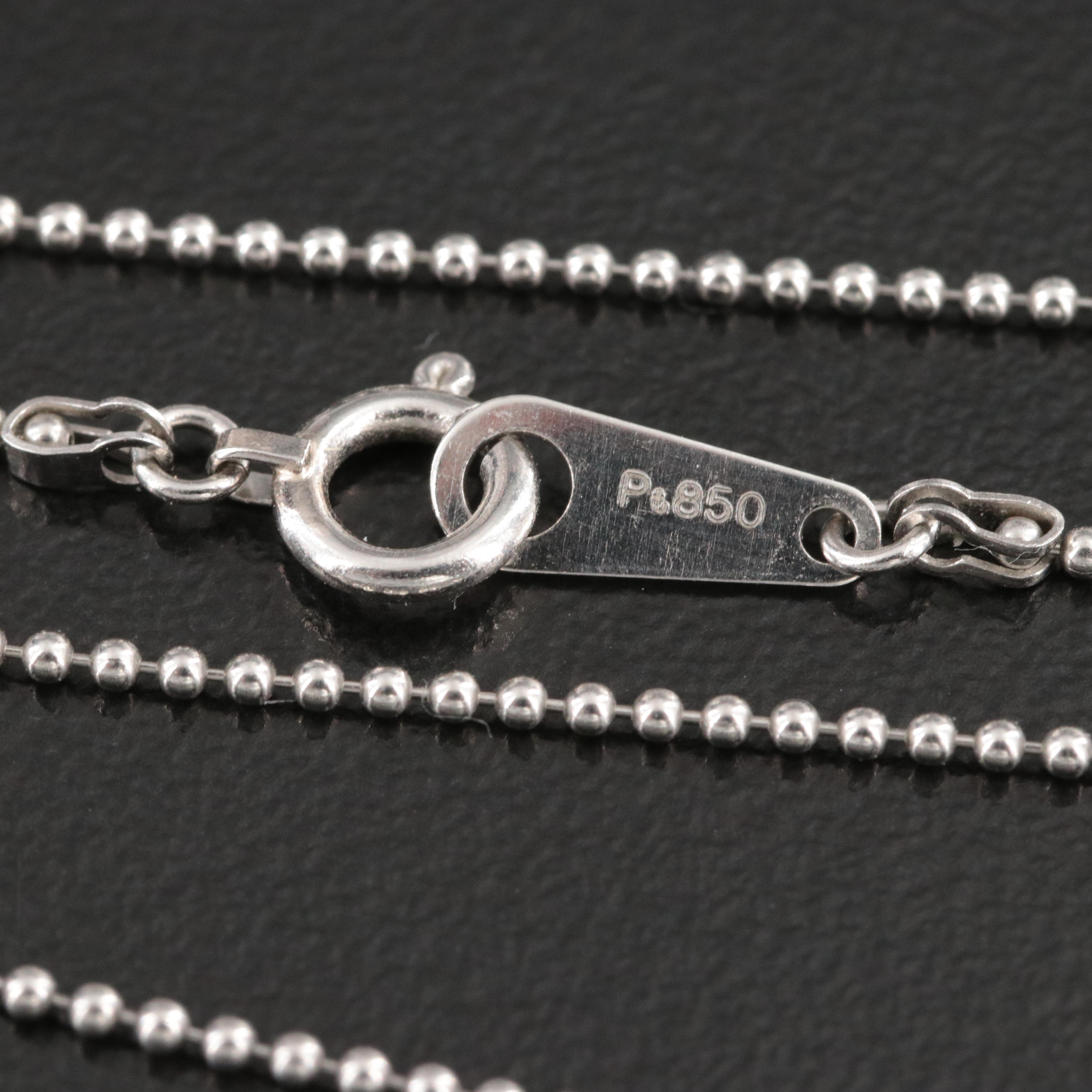 Platinum 0.30 CT Diamond Pendant Necklace