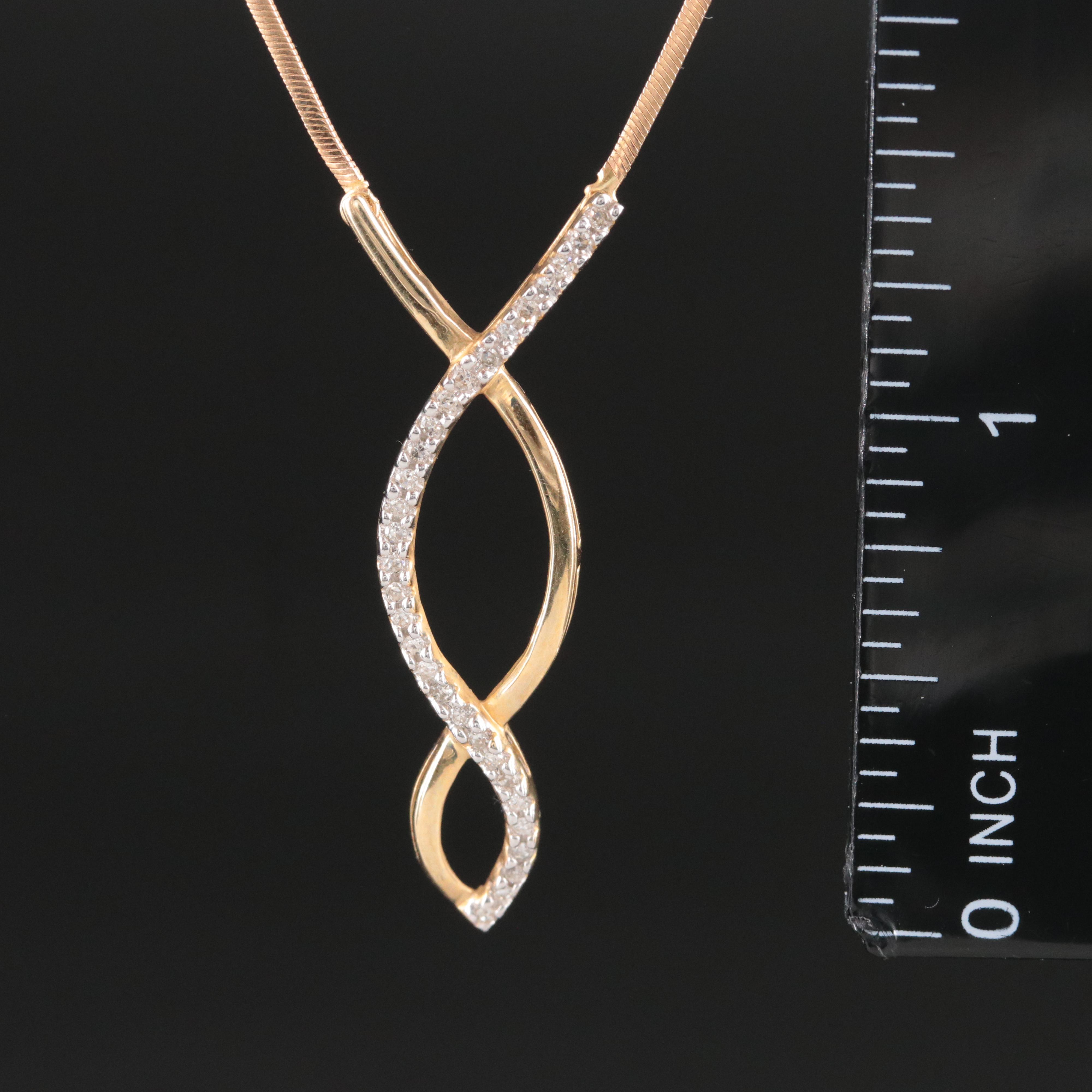 14K 0.15 CTW Diamond Necklace