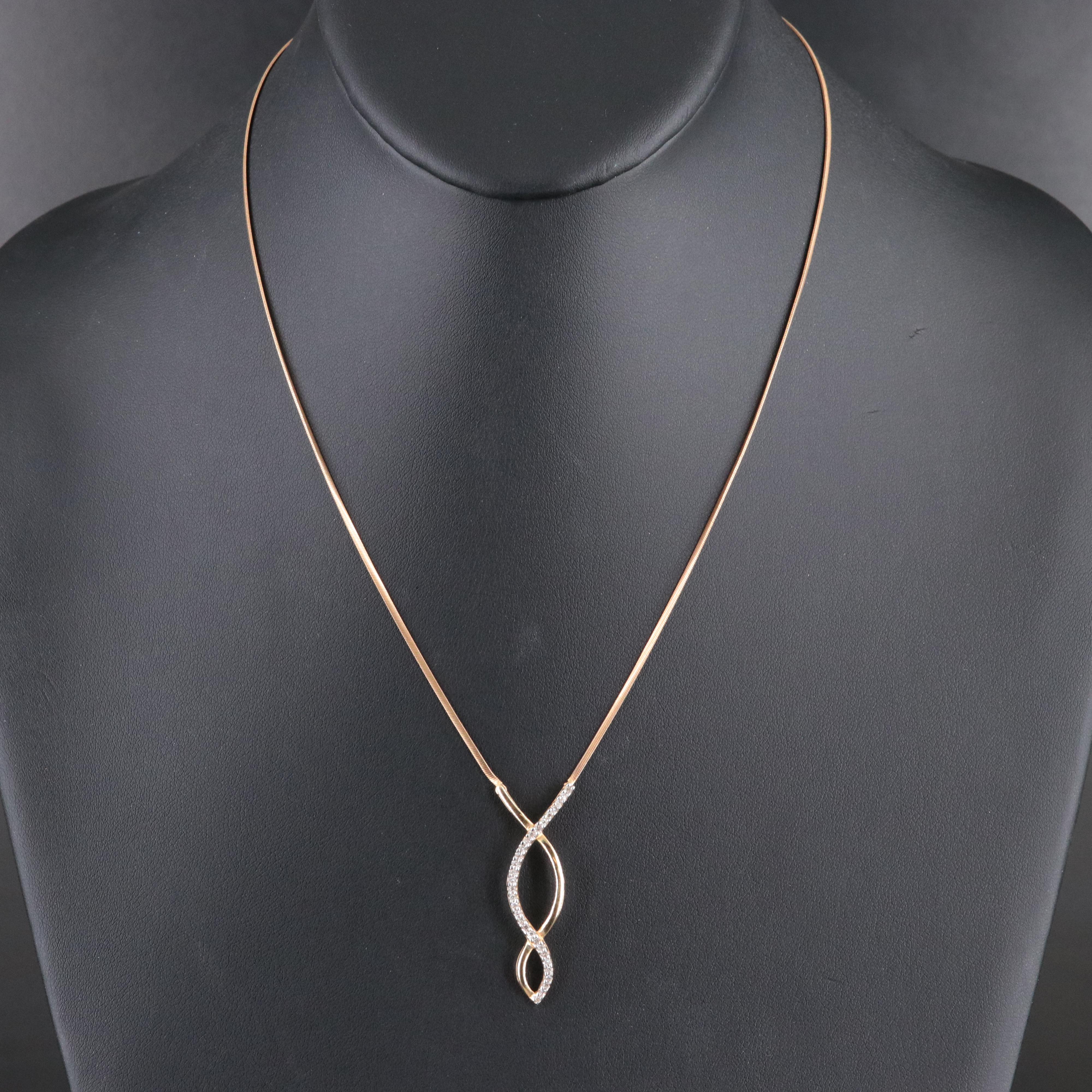 14K 0.15 CTW Diamond Necklace