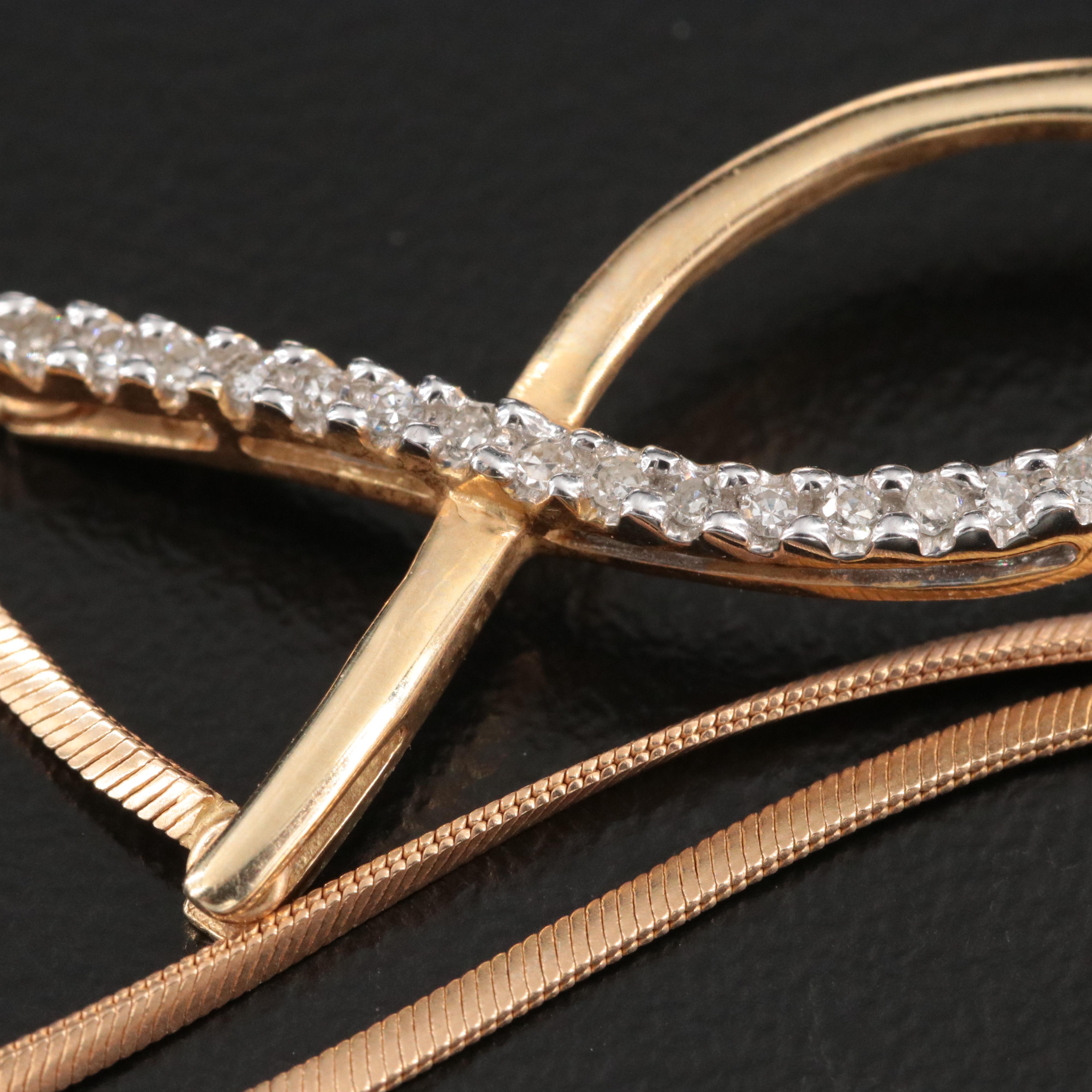 14K 0.15 CTW Diamond Necklace