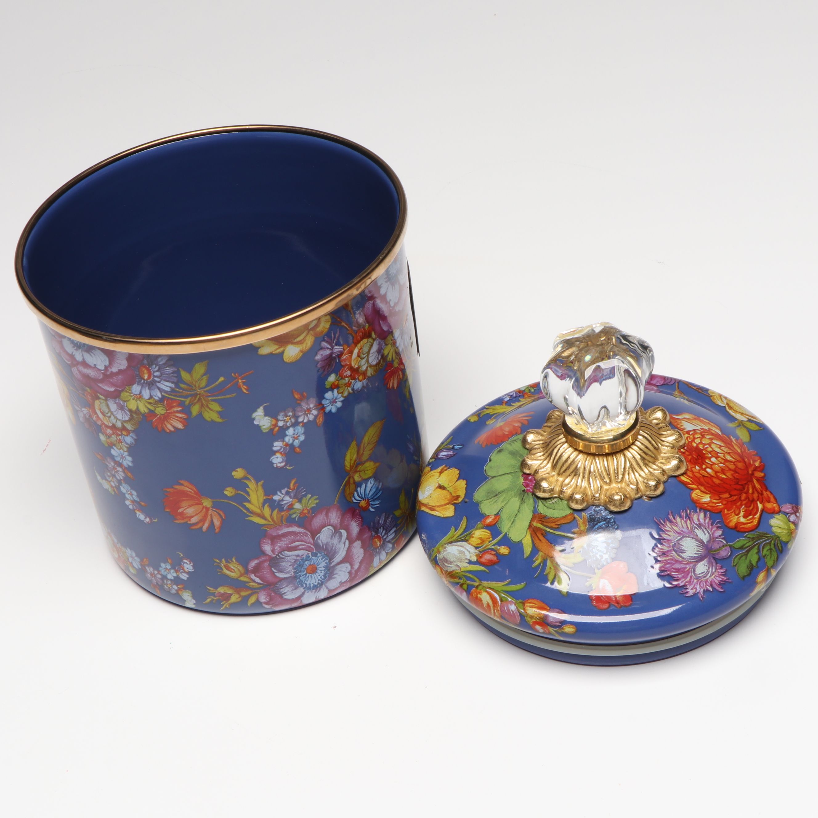 MacKenzie-Childs Metal "Butterfly Gardern" Utensil Holder and Other Canister Set