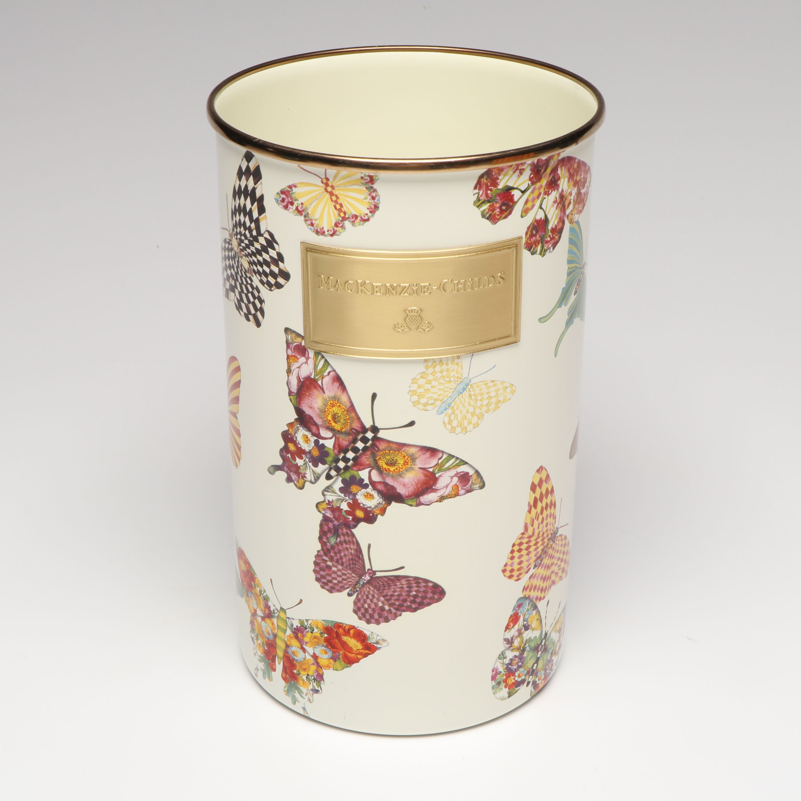 MacKenzie-Childs Metal "Butterfly Gardern" Utensil Holder and Other Canister Set