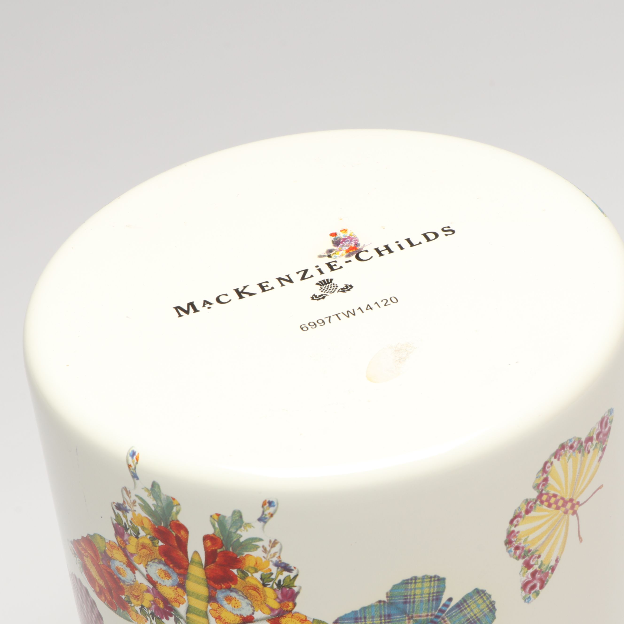 MacKenzie-Childs Metal "Butterfly Gardern" Utensil Holder and Other Canister Set