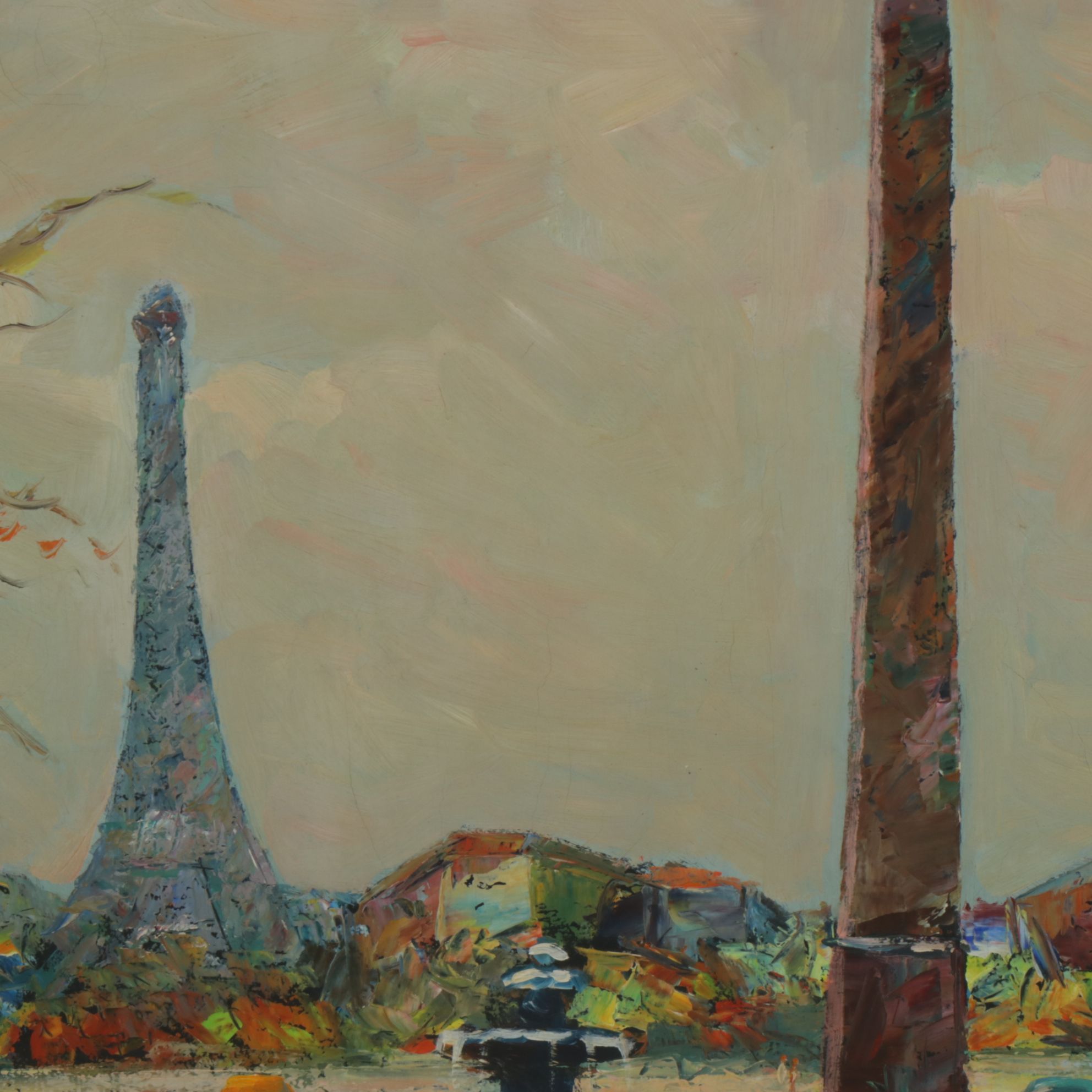 Impressionist Parisian Landscape Oil Painting In The Style of Antoine Blanchard