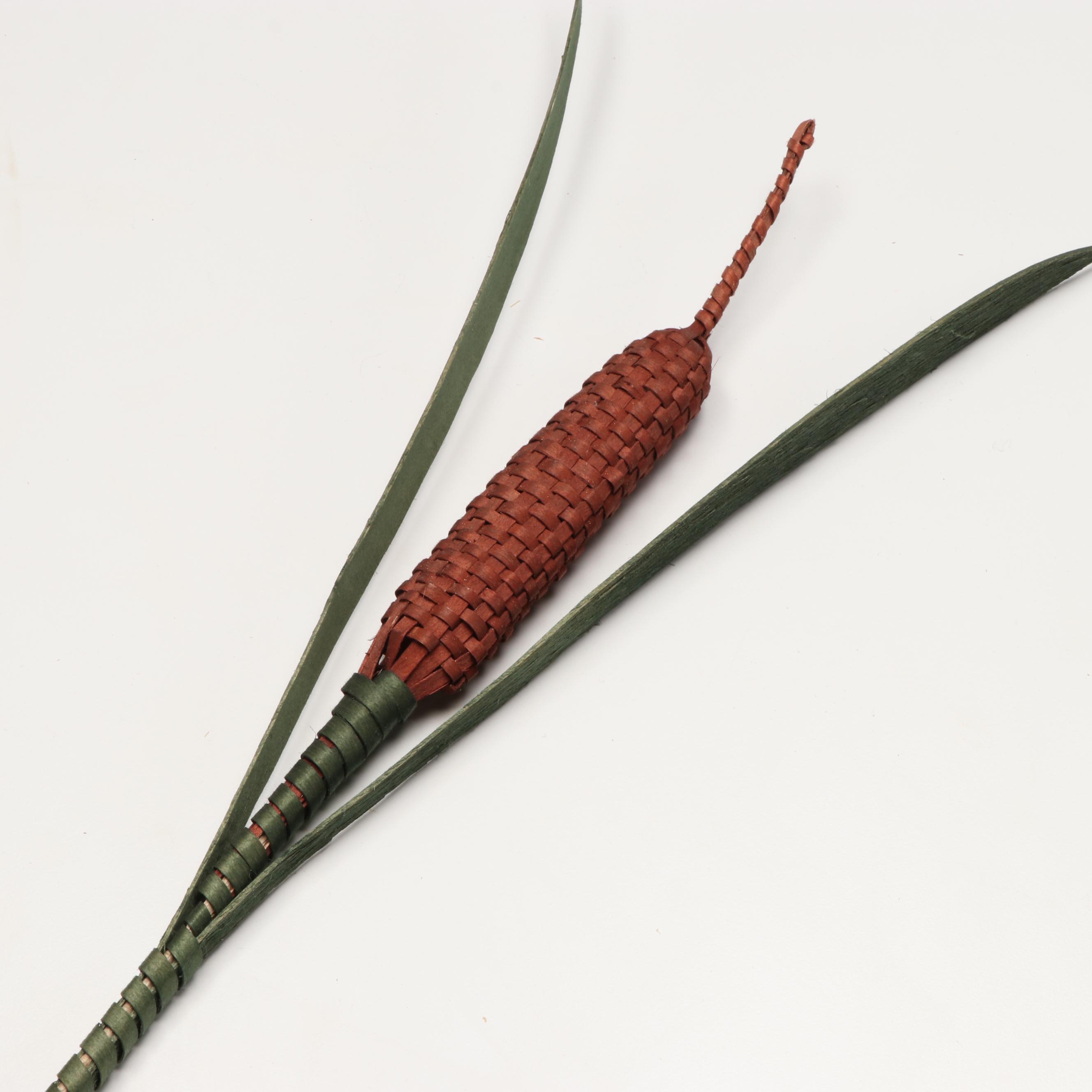 Sarah Turkey Odawa Woven Strawberry Vessel with Other Figural Basketry