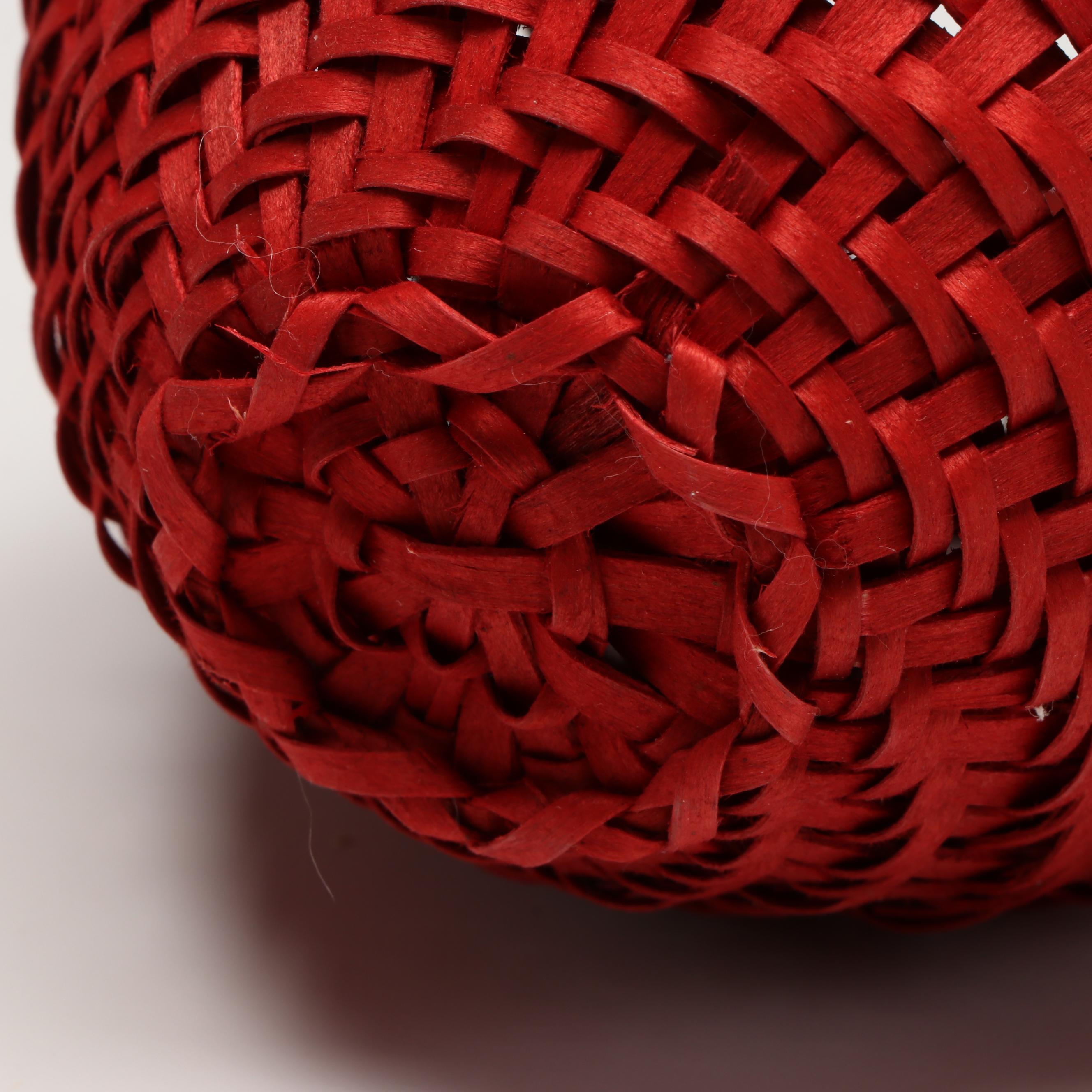 Sarah Turkey Odawa Woven Strawberry Vessel with Other Figural Basketry