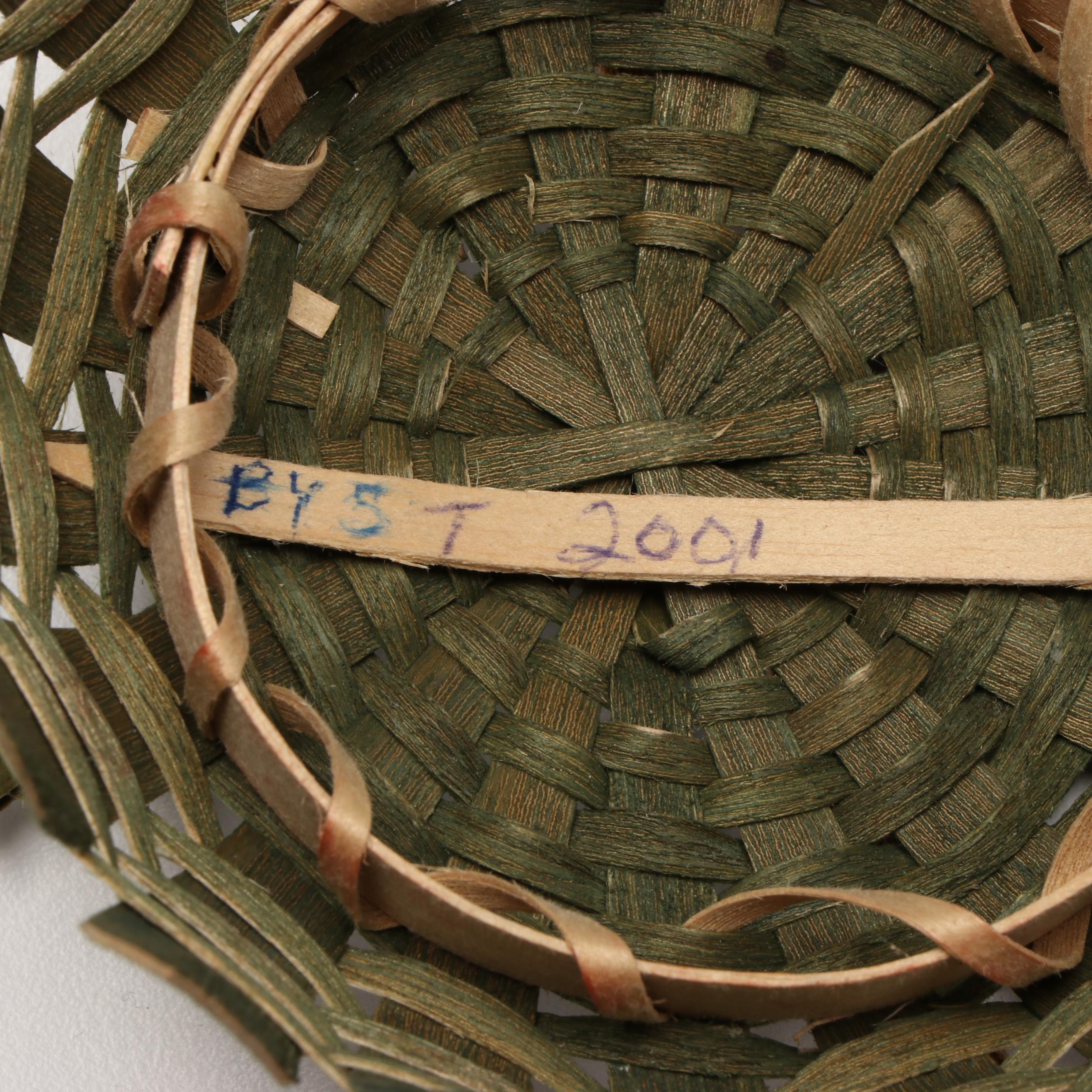 Sarah Turkey Odawa Woven Strawberry Vessel with Other Figural Basketry