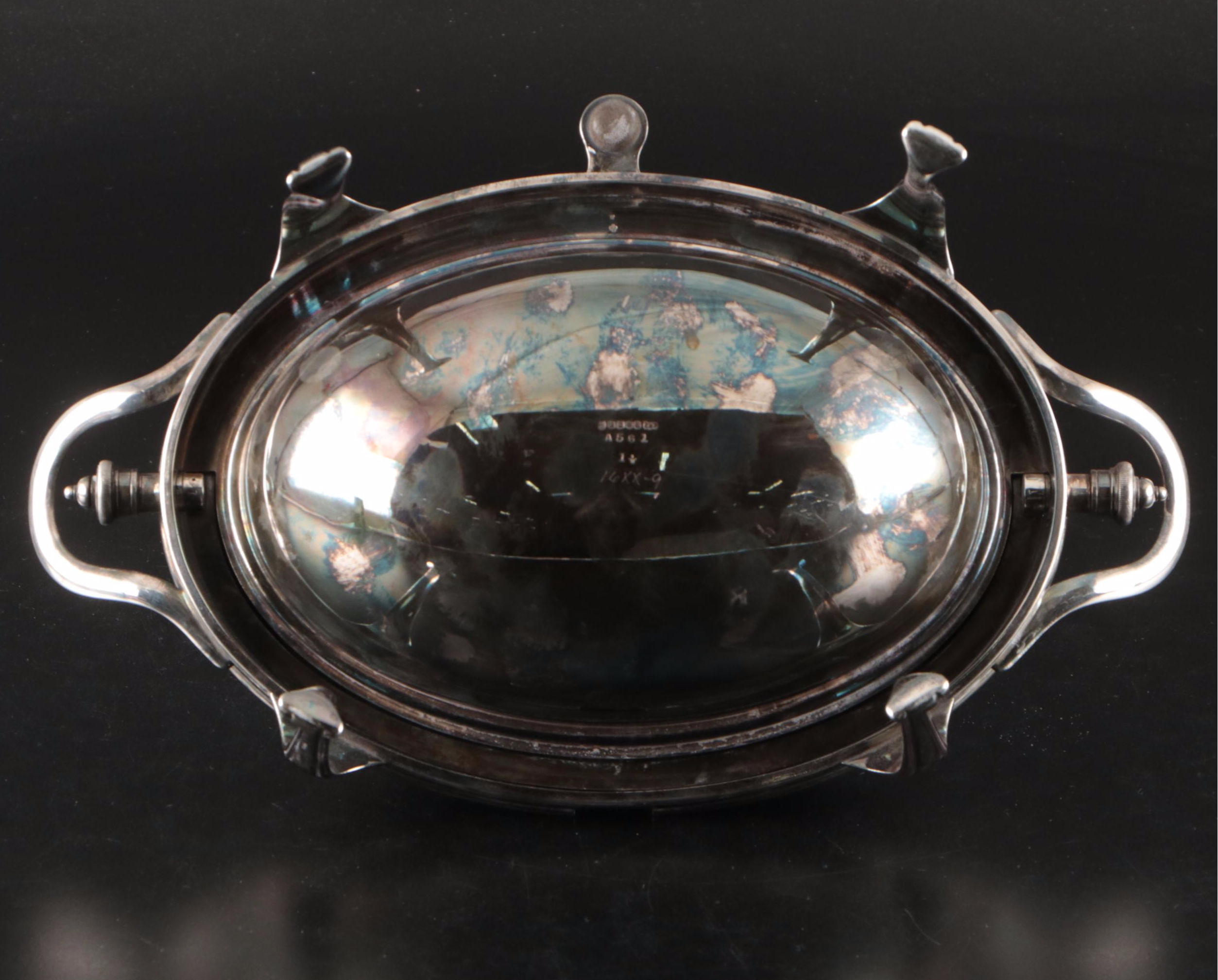 James Dixon & Sons Silver Plate Chafing Dish, 20th Century