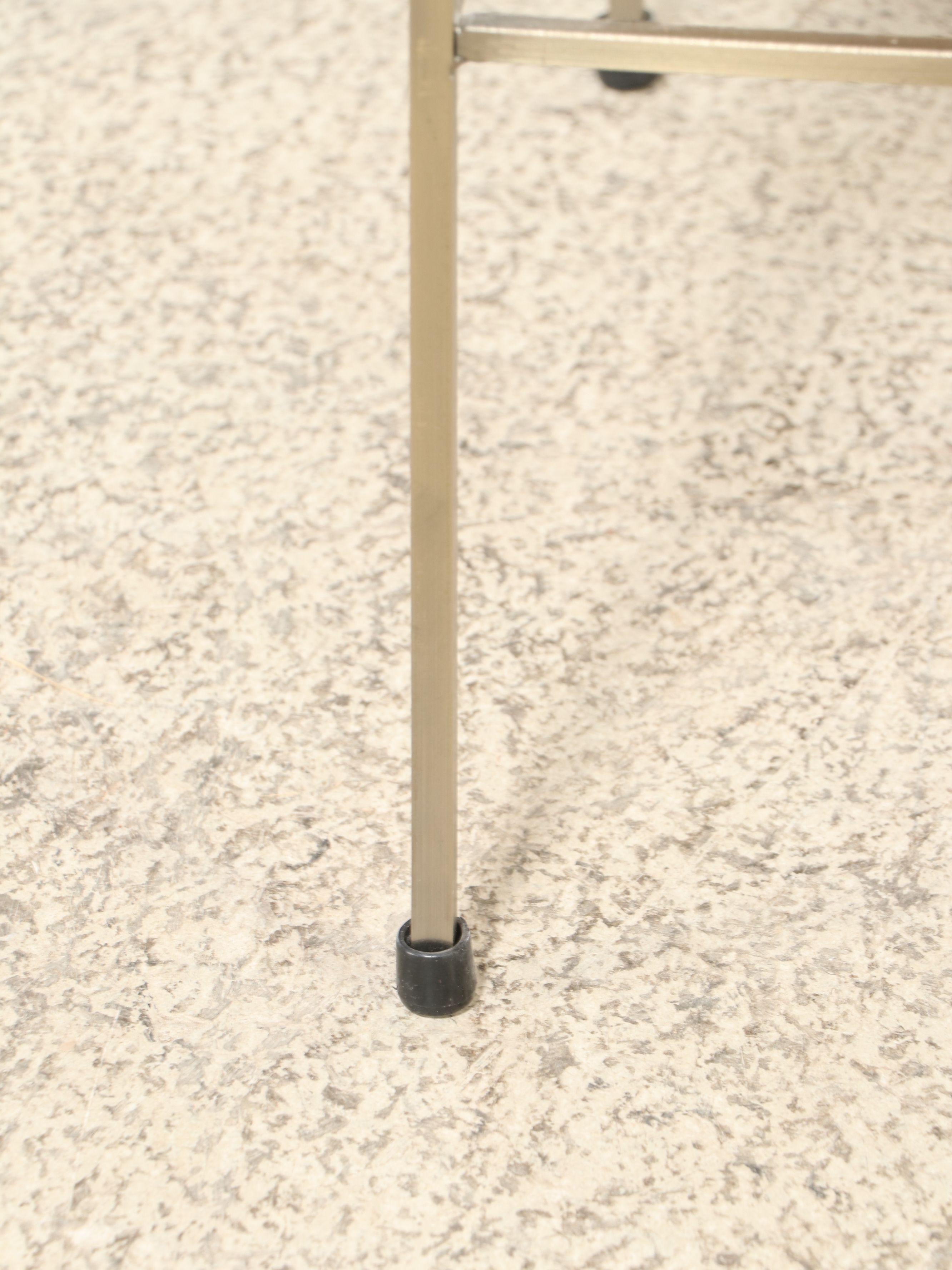 Modern Contemporary End Table with Glass Top and Mirrored Bottom