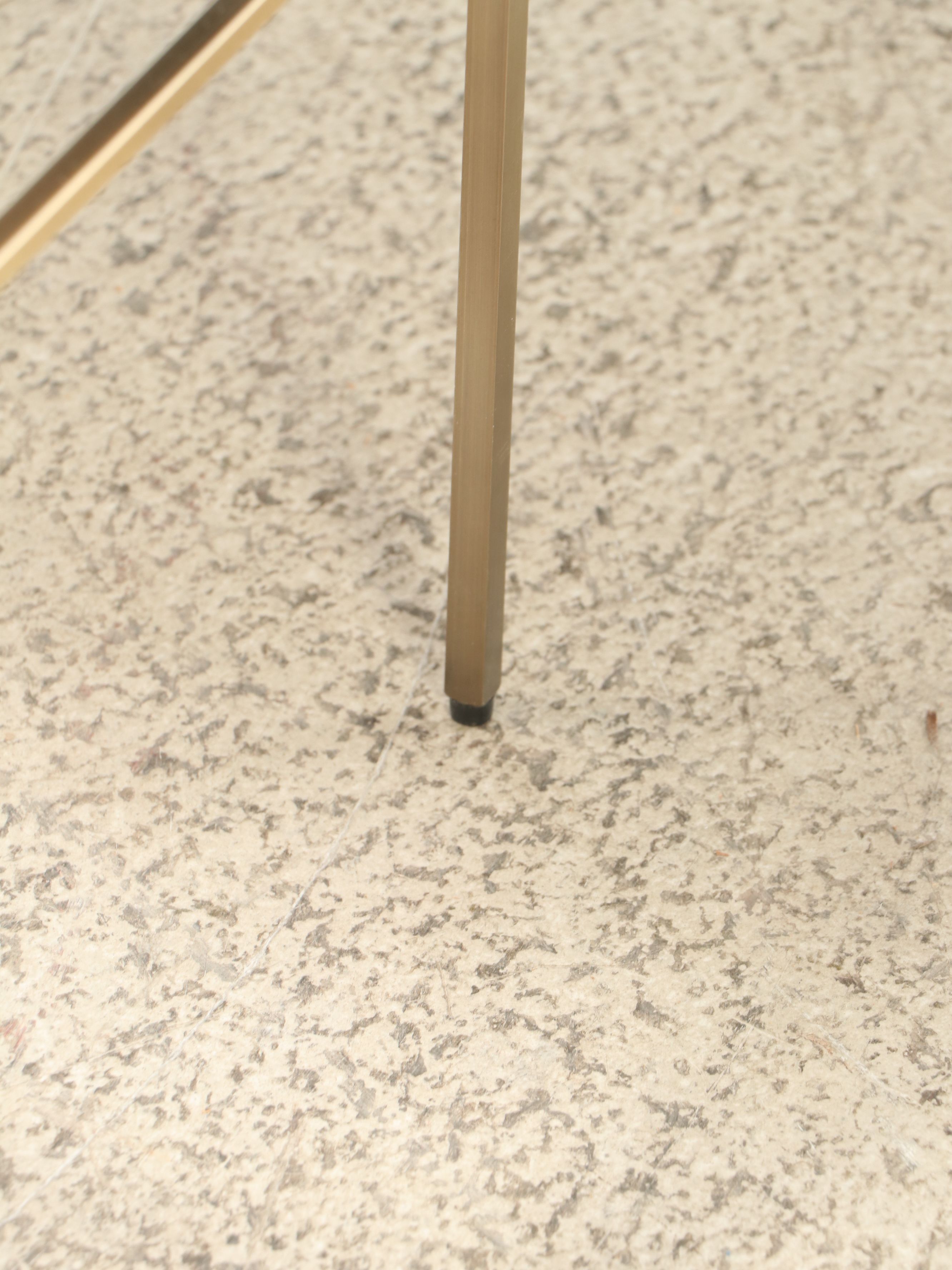 Modern Contemporary End Table with Glass Top and Mirrored Bottom