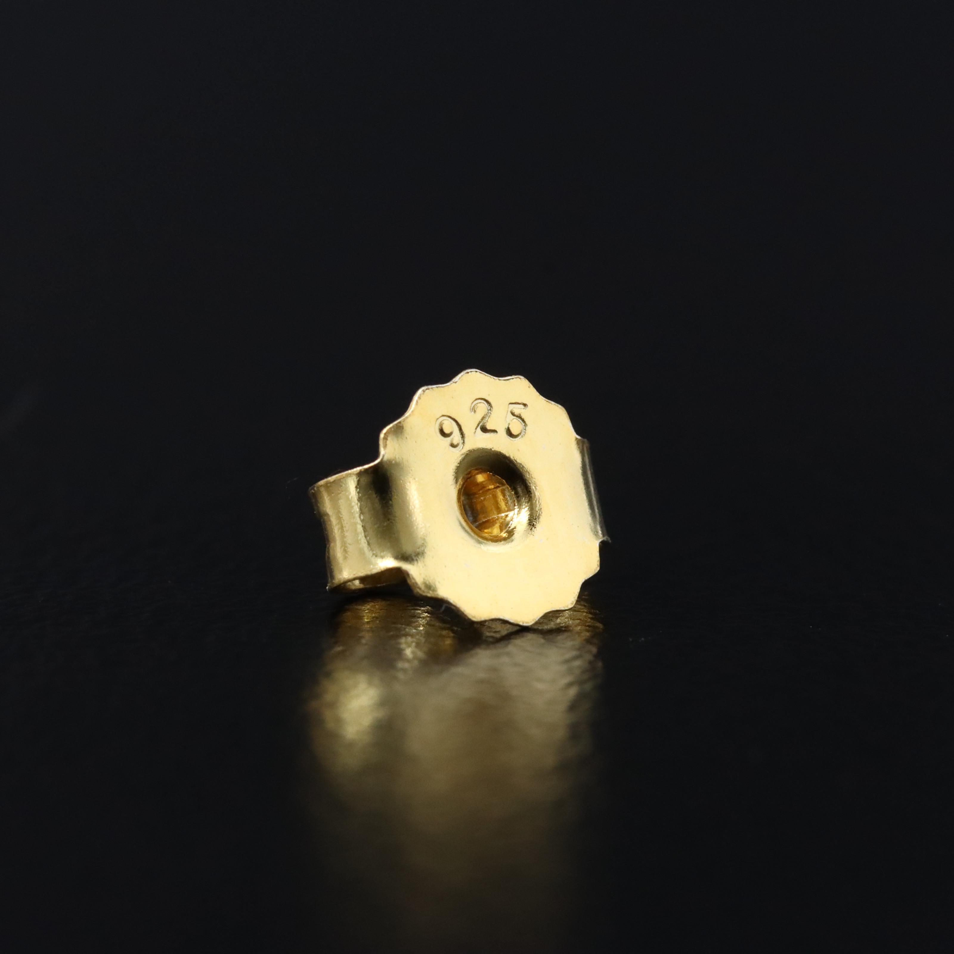 Sterling Filled Corundum, Ruby and Emerald Button Earrings