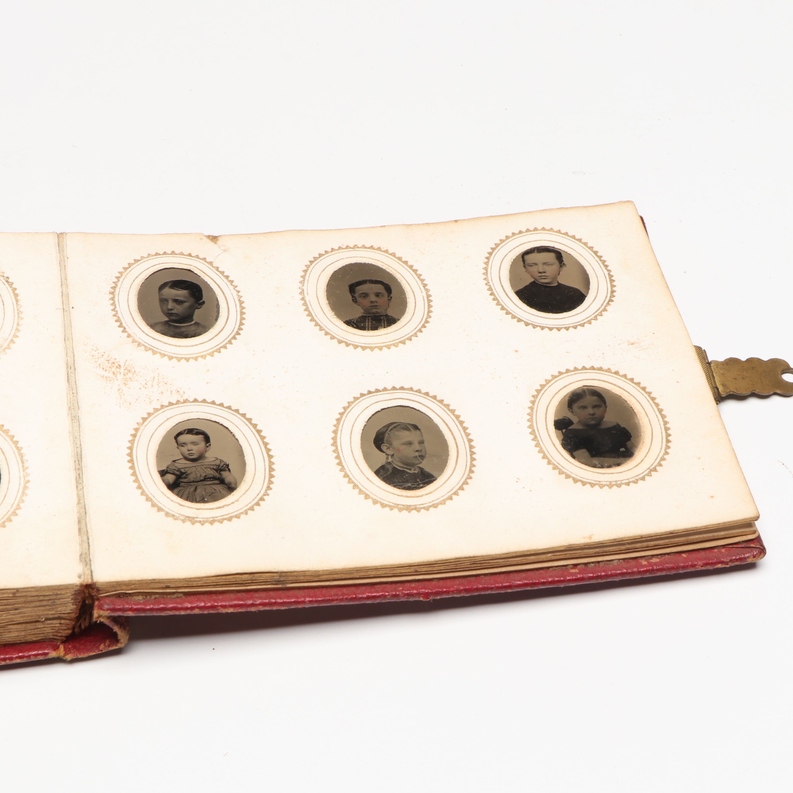 Miniature Tintypes of Men, Women and Children, Mid-19th Century