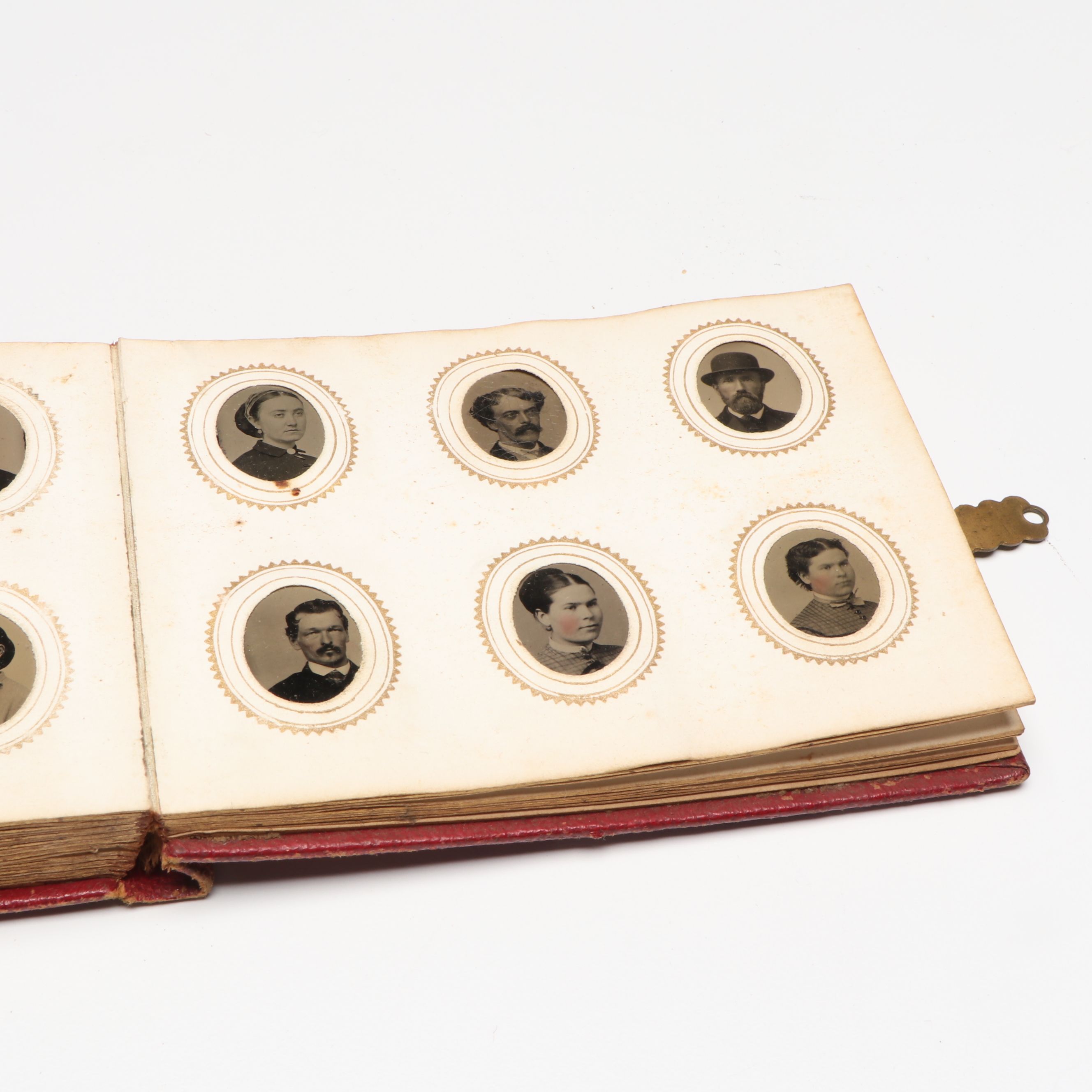 Miniature Tintypes of Men, Women and Children, Mid-19th Century