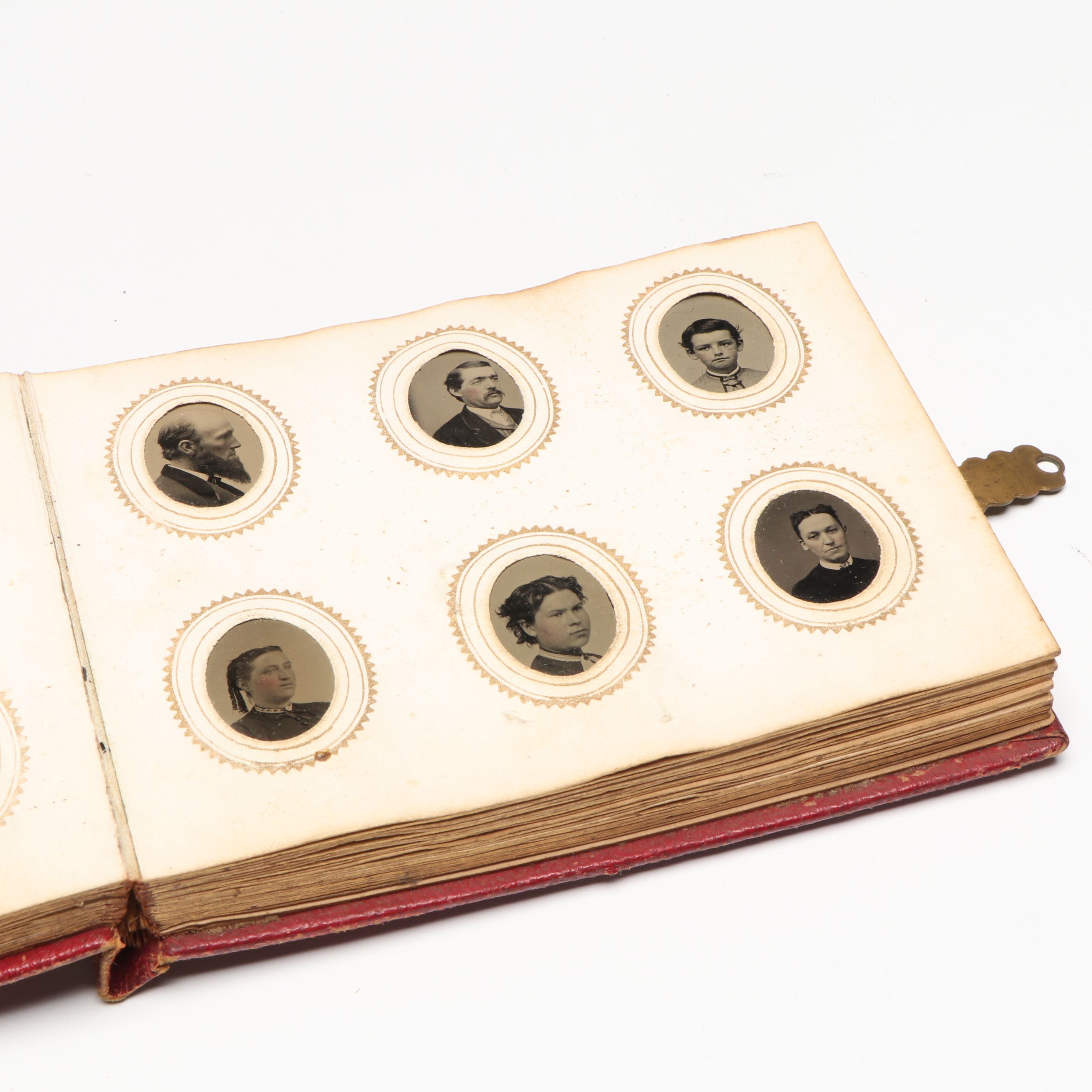 Miniature Tintypes of Men, Women and Children, Mid-19th Century