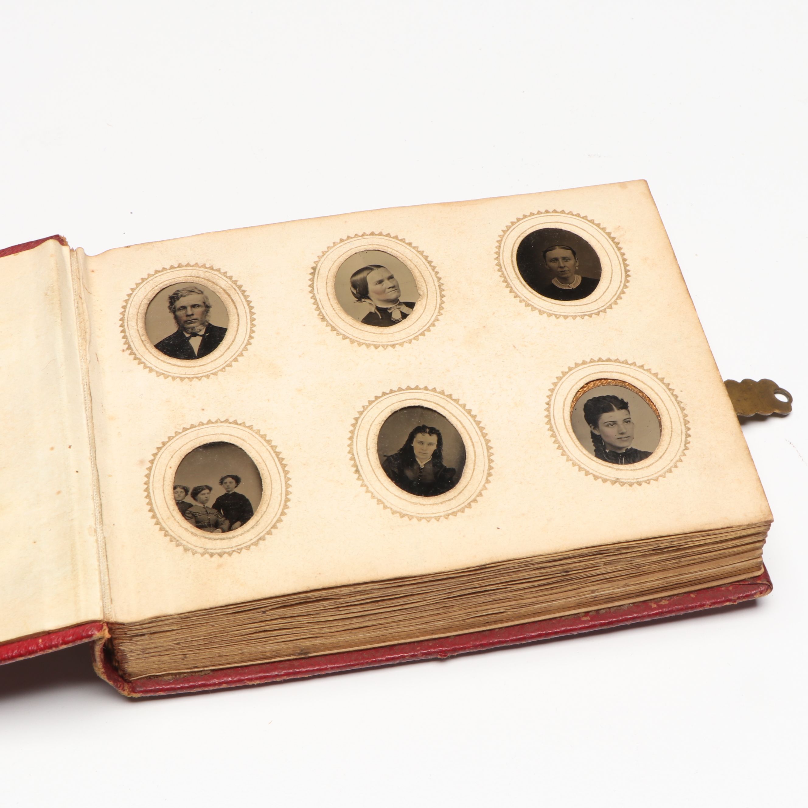 Miniature Tintypes of Men, Women and Children, Mid-19th Century