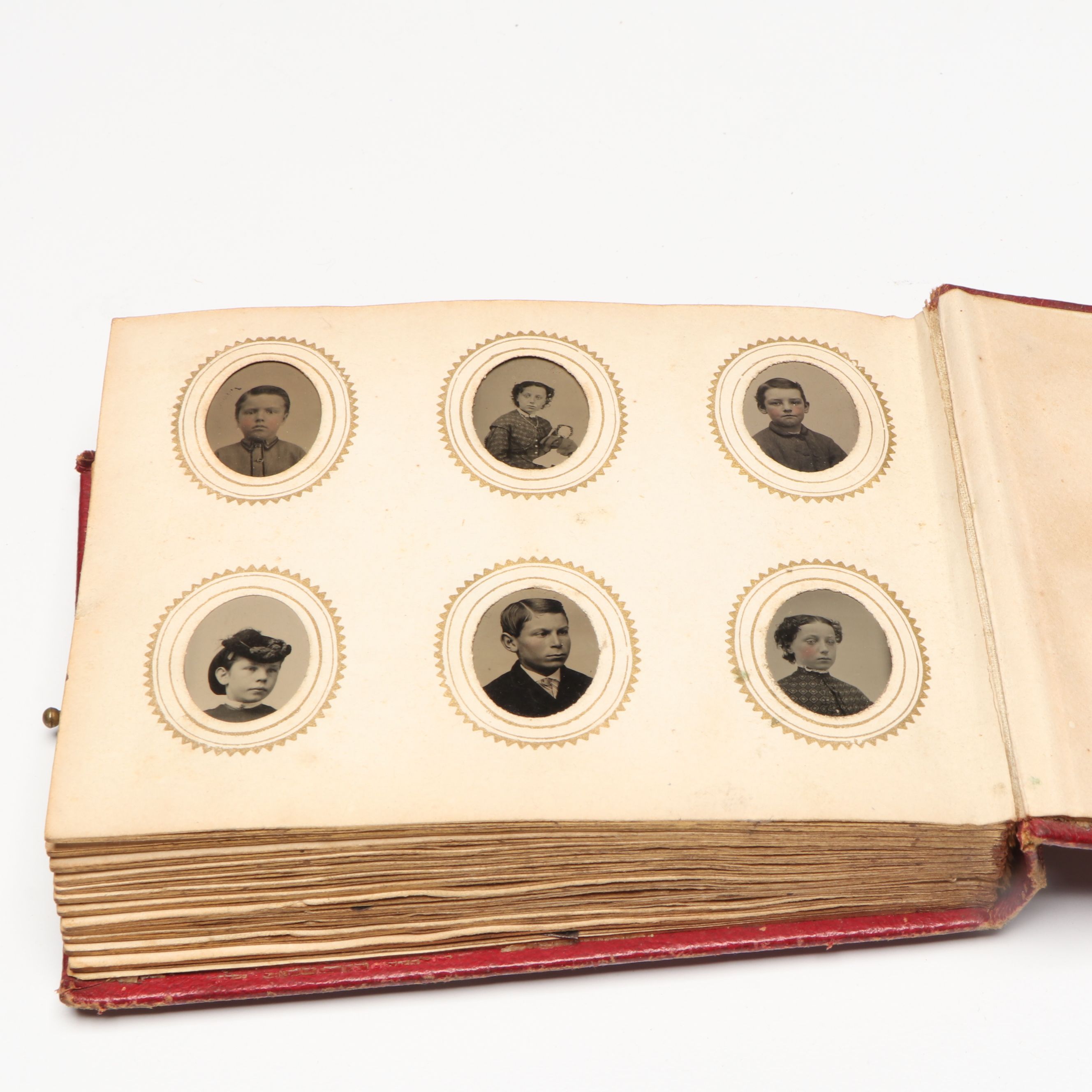 Miniature Tintypes of Men, Women and Children, Mid-19th Century