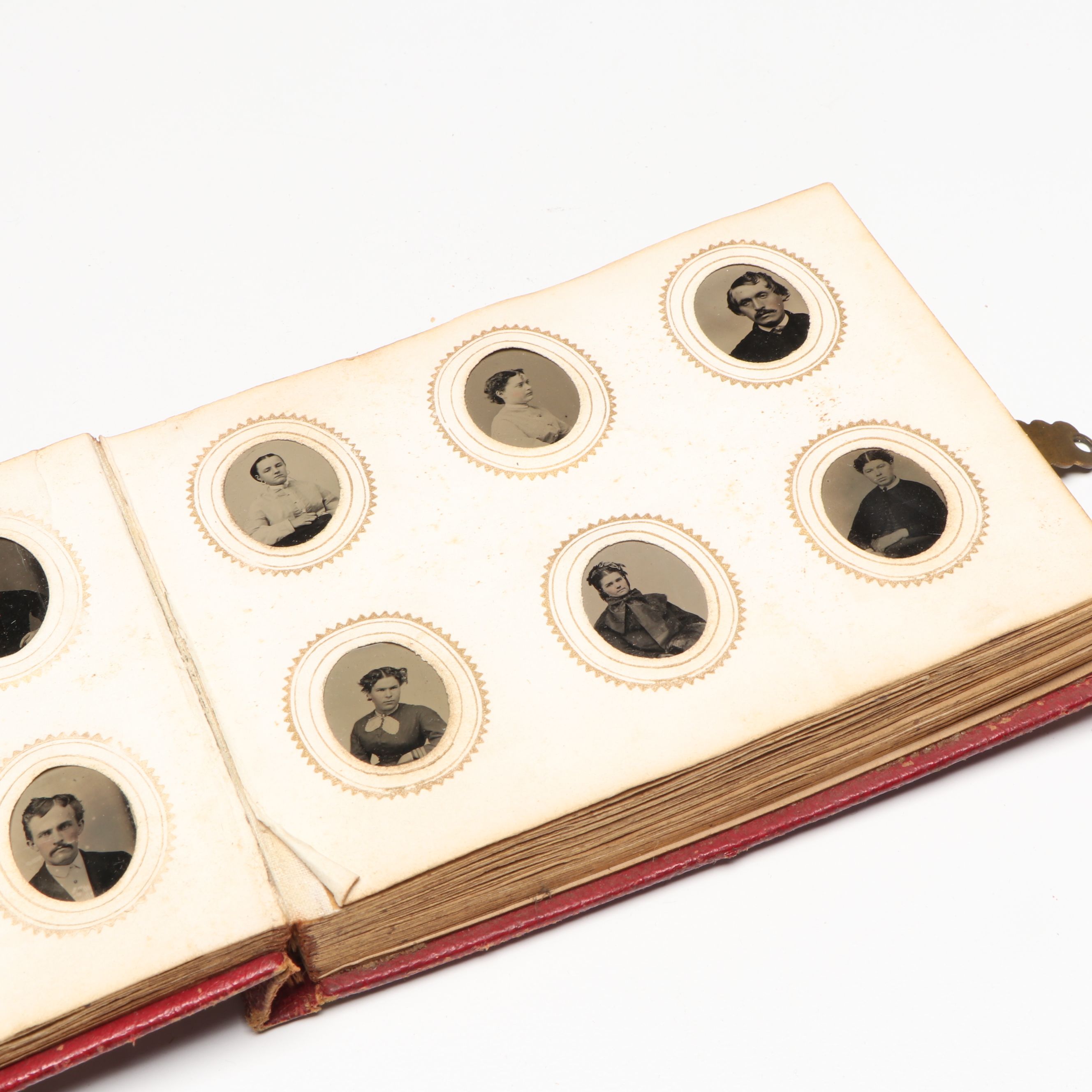 Miniature Tintypes of Men, Women and Children, Mid-19th Century