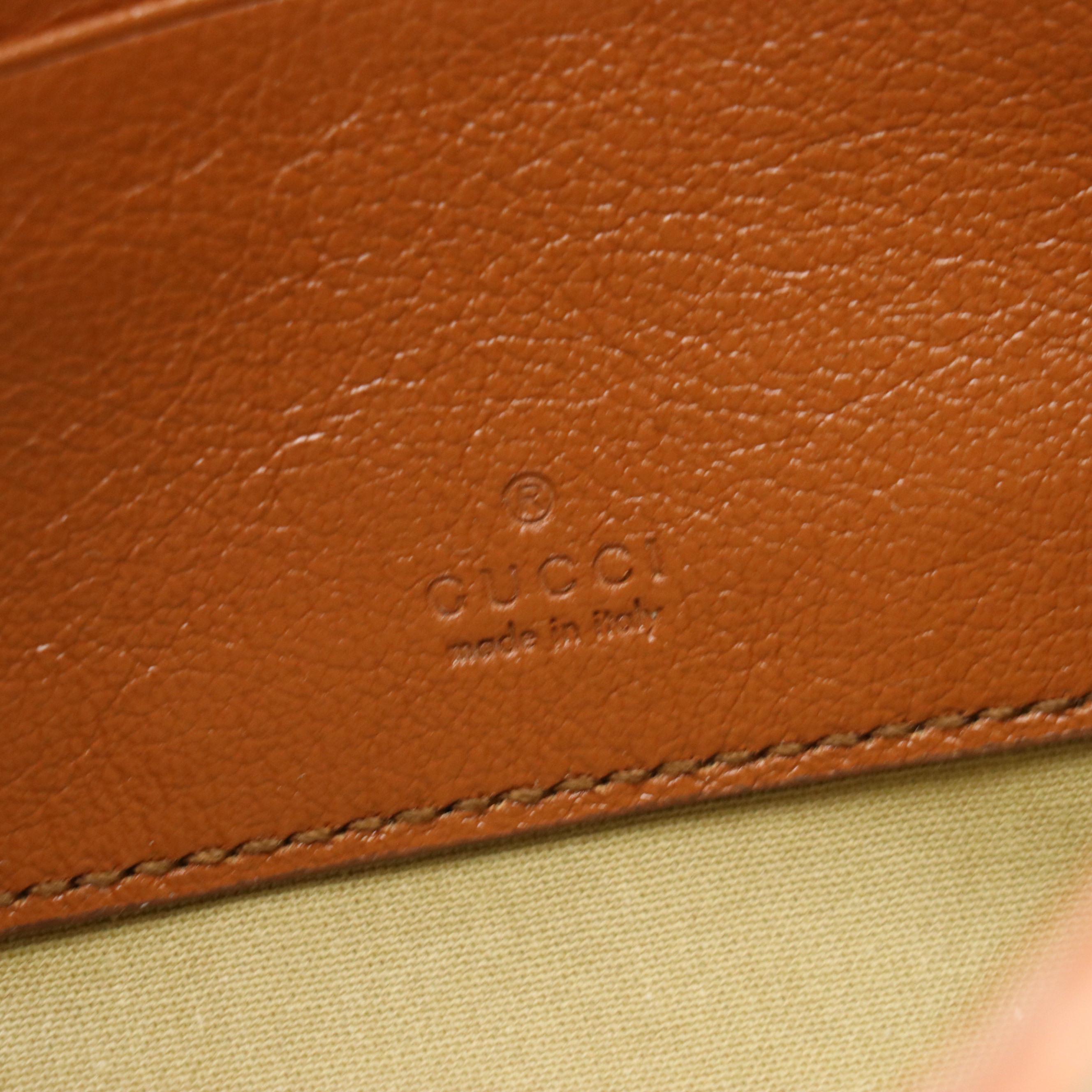 Gucci Rajah Mini Crossbody Clutch on Chain in Beige Canvas and Leather Trim