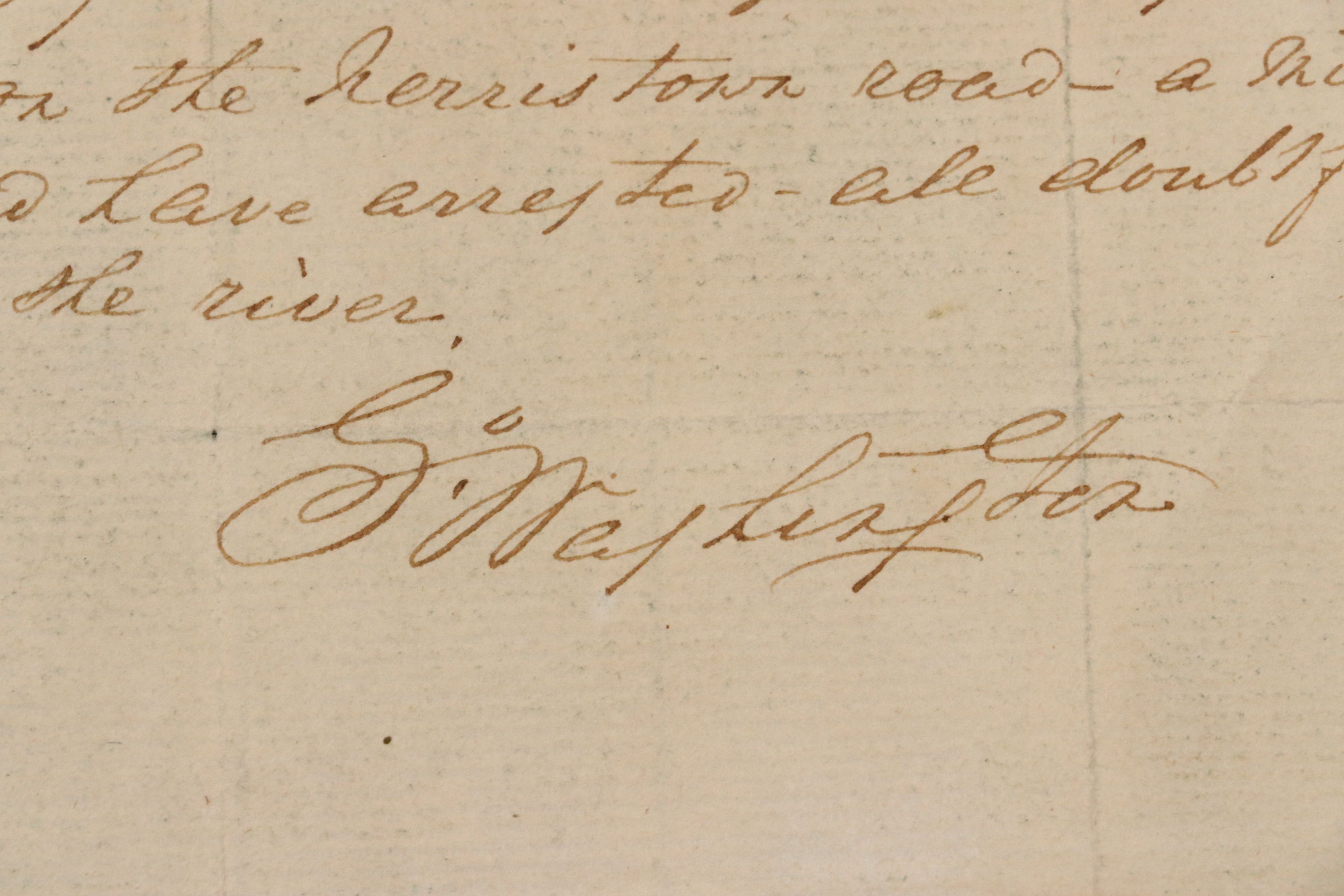 Robert Spring Forged George Washington Letter, Early to Mid-19th Century