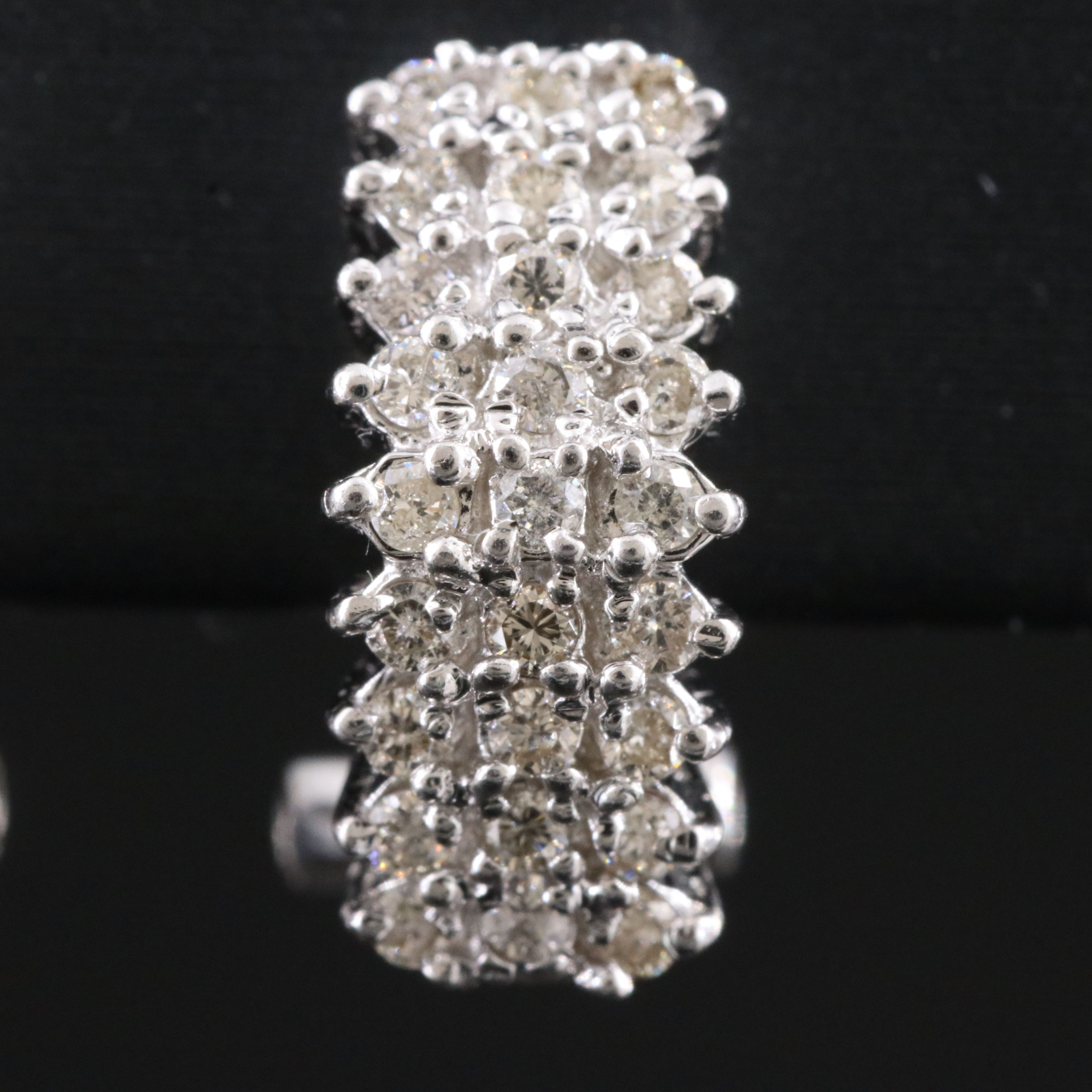 14K 0.75 CTW Diamond Arched Earrings