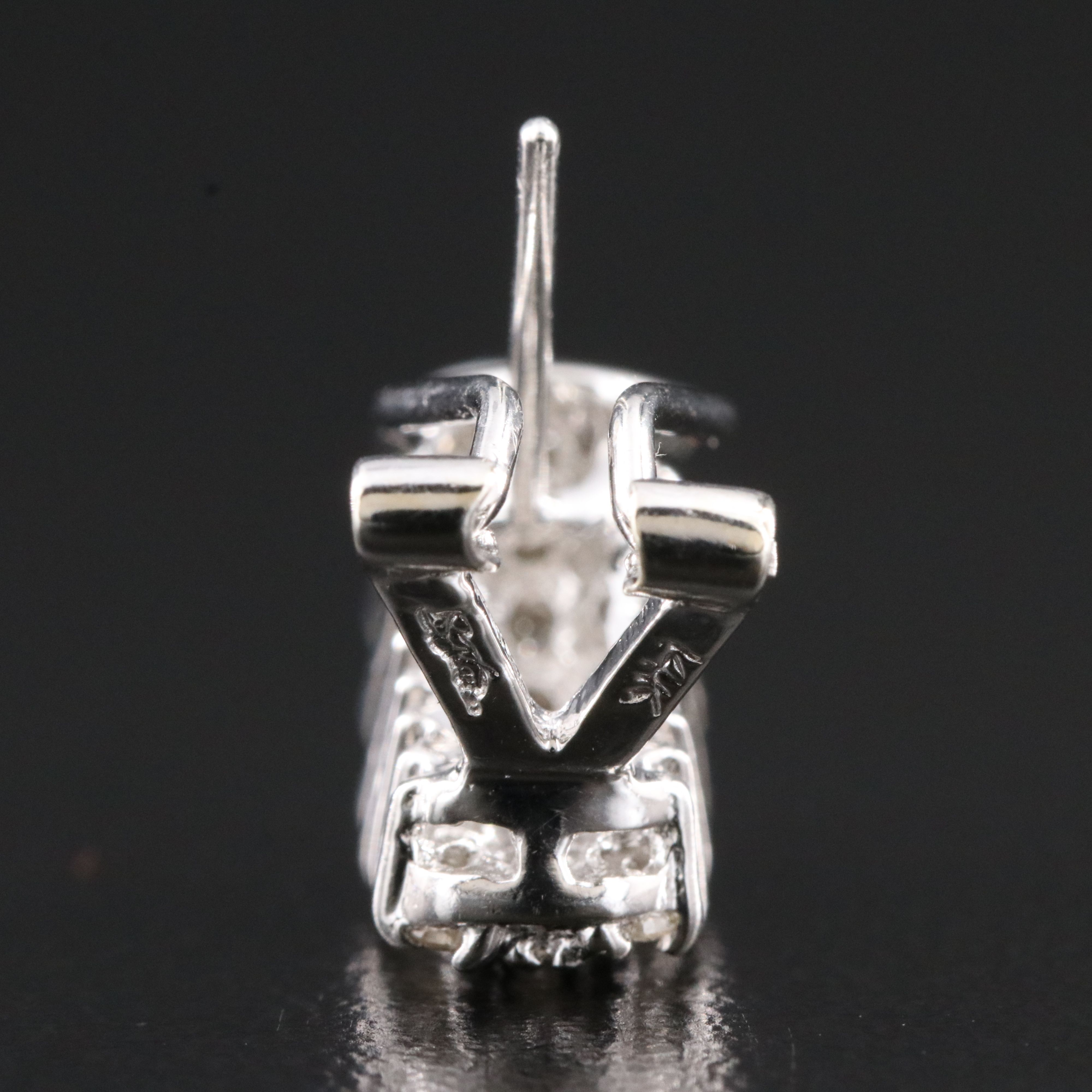 14K 0.75 CTW Diamond Arched Earrings