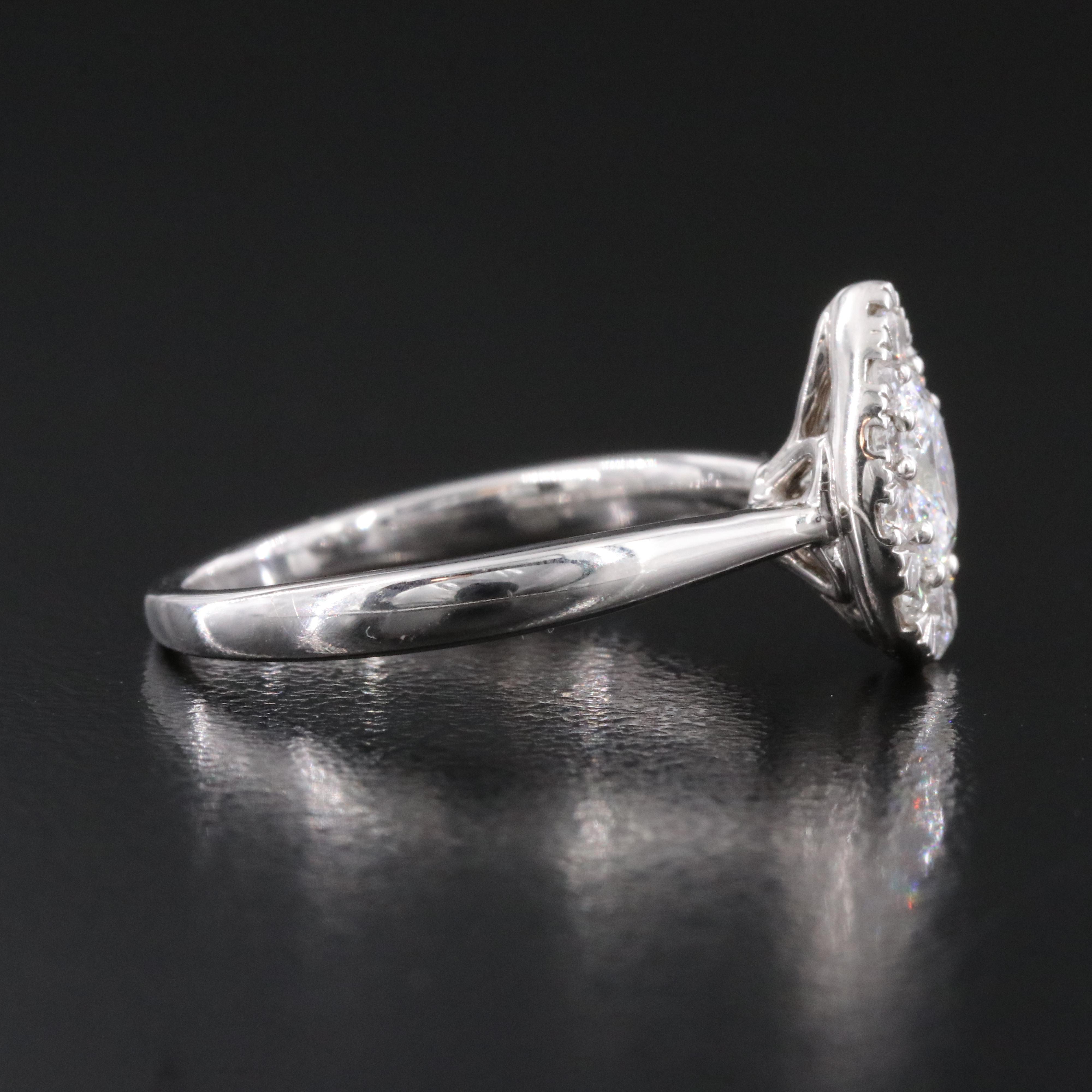 10K 1.00 CTW Lab Grown Diamond Halo Ring