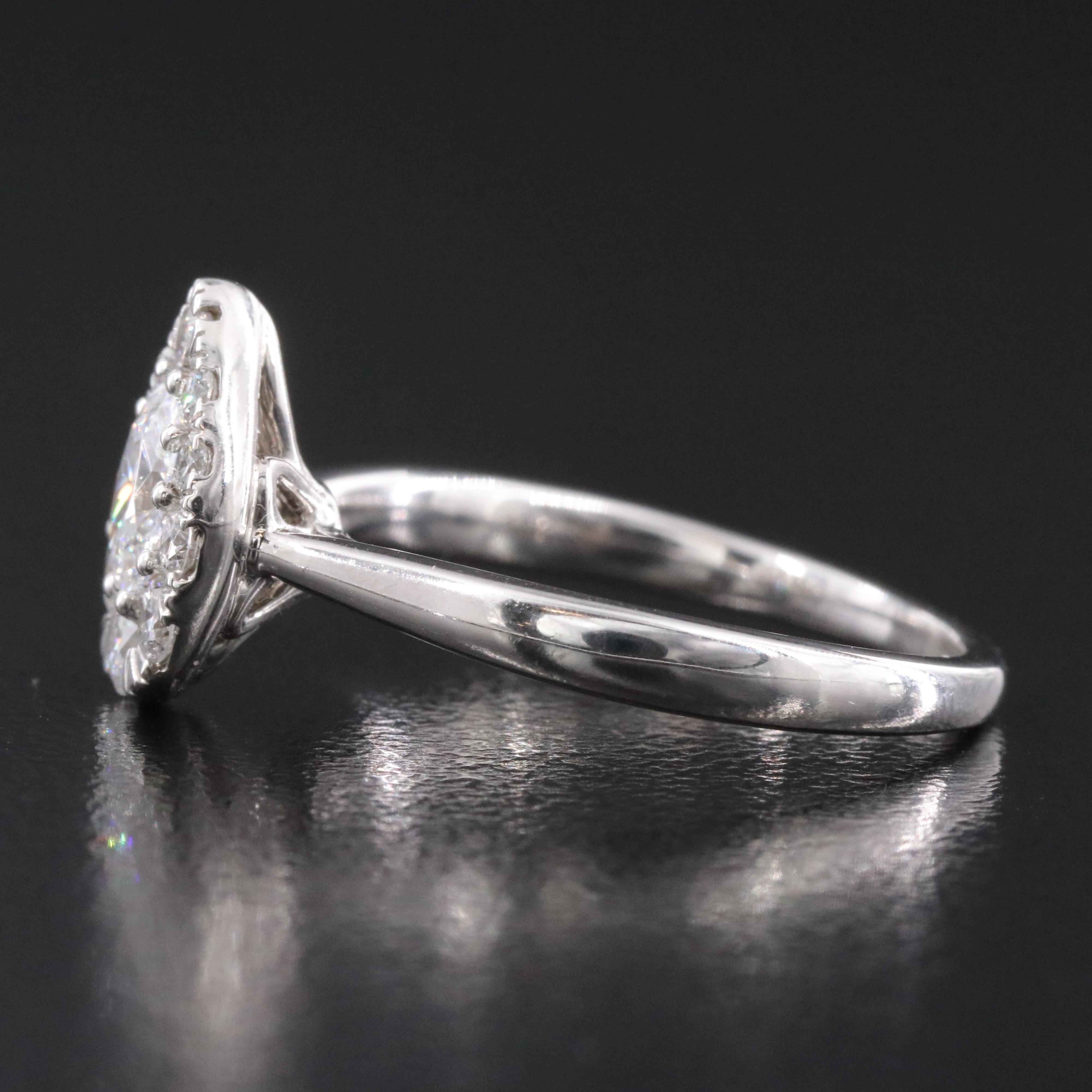 10K 1.00 CTW Lab Grown Diamond Halo Ring