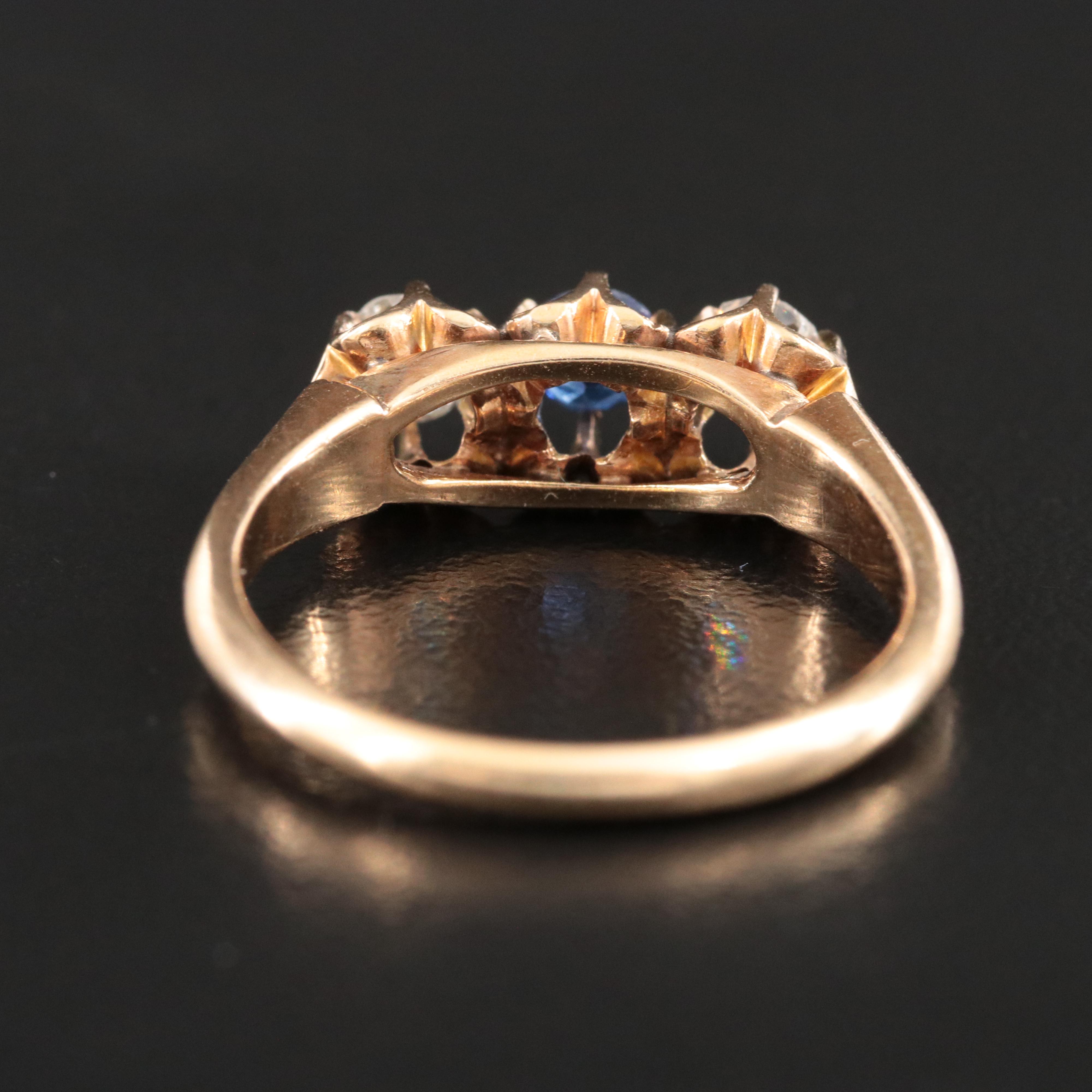 14K Sapphire and Diamond Ring