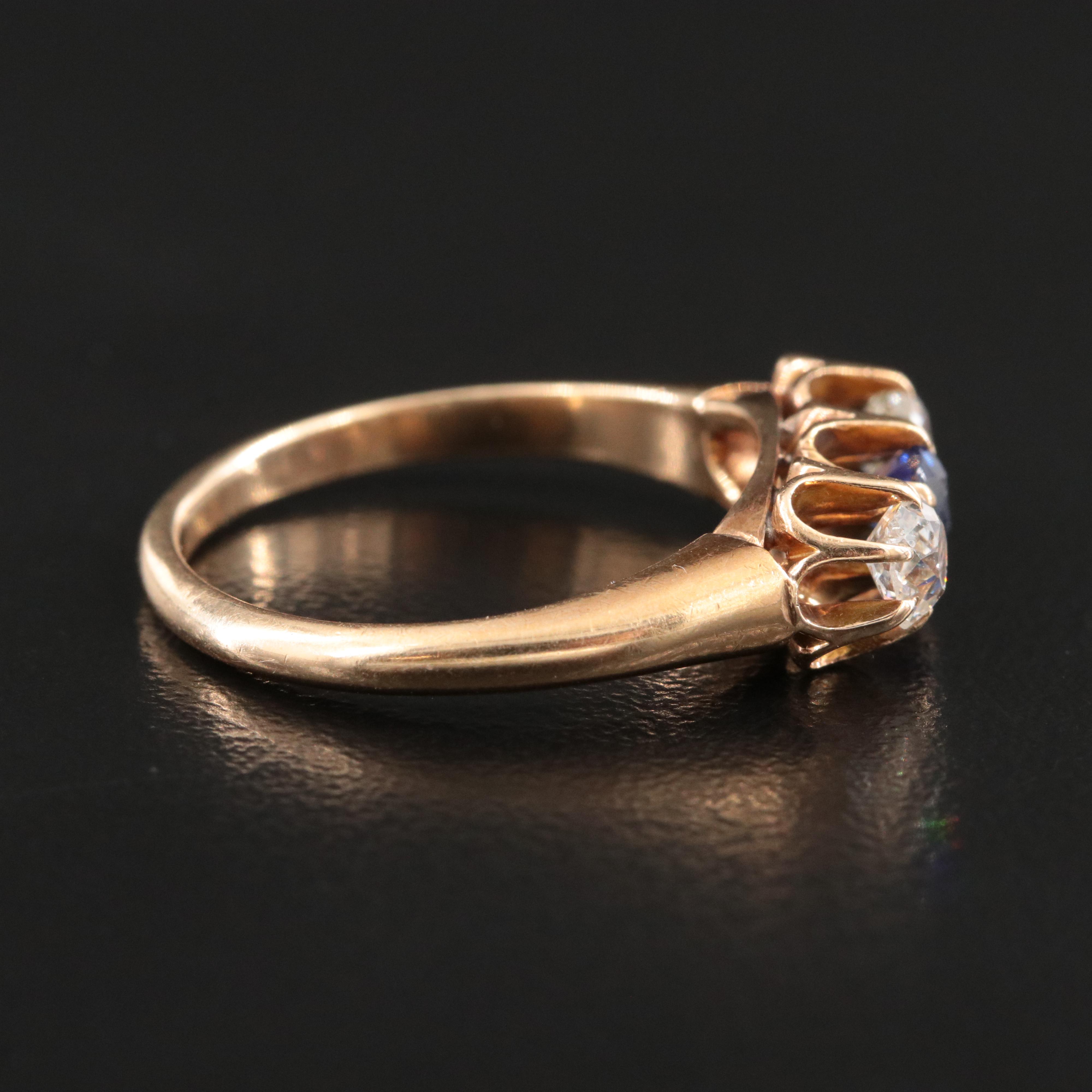 14K Sapphire and Diamond Ring