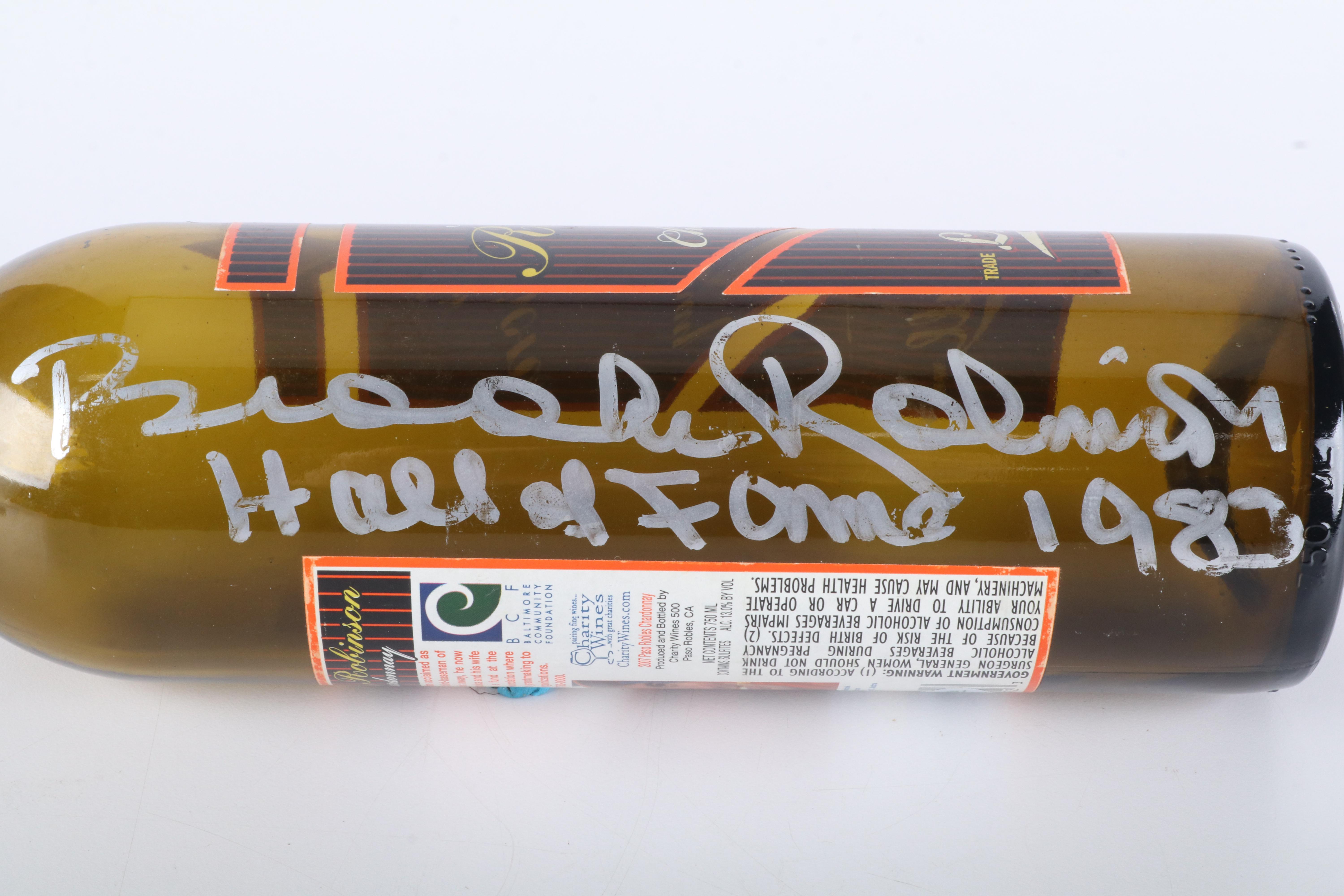 Brooks Robinson Signed Rawlings Baseball and Longball Cellars Chardonnay Bottle