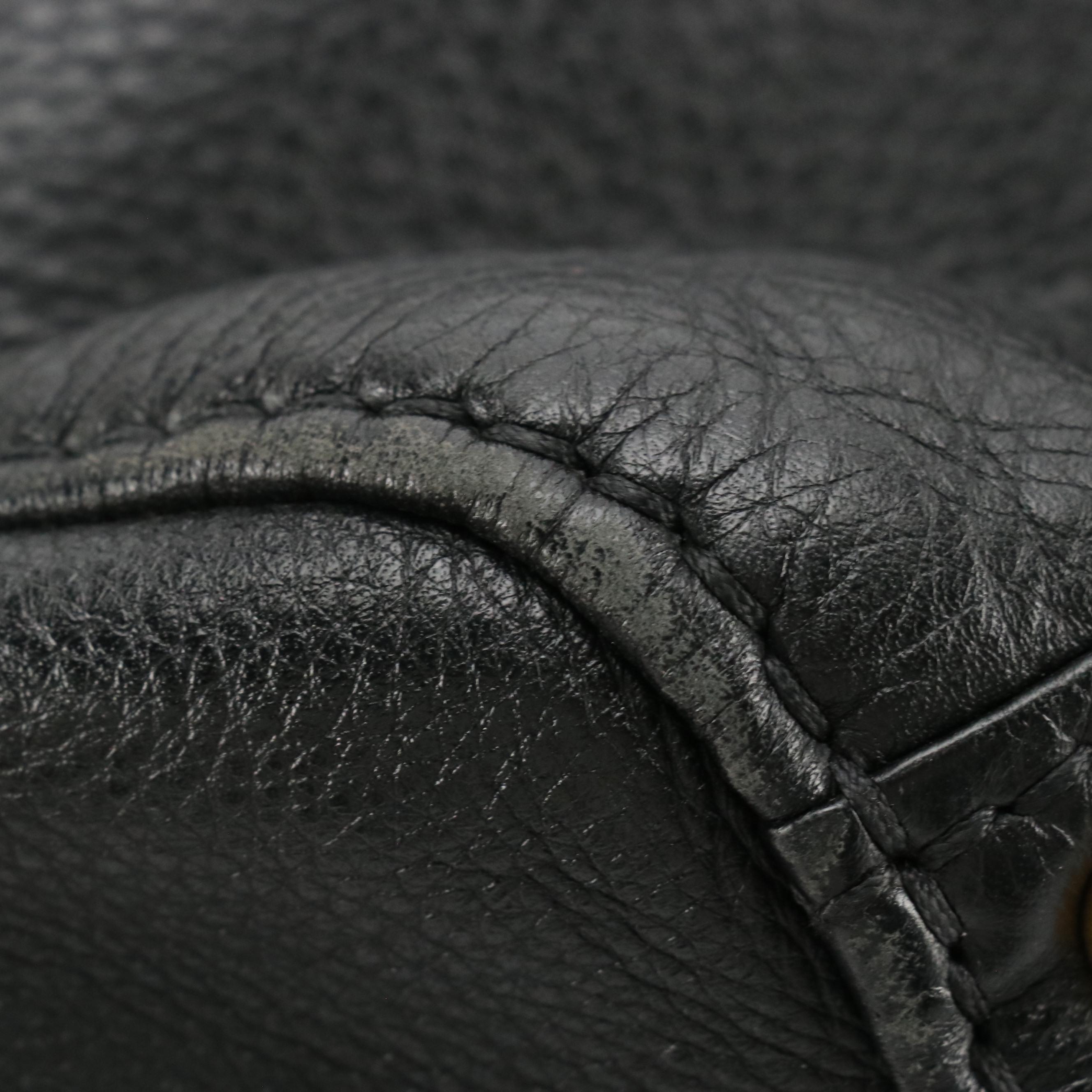 Miu Miu Double Zip Two-Way Tote in Black Grained Calfskin Leather