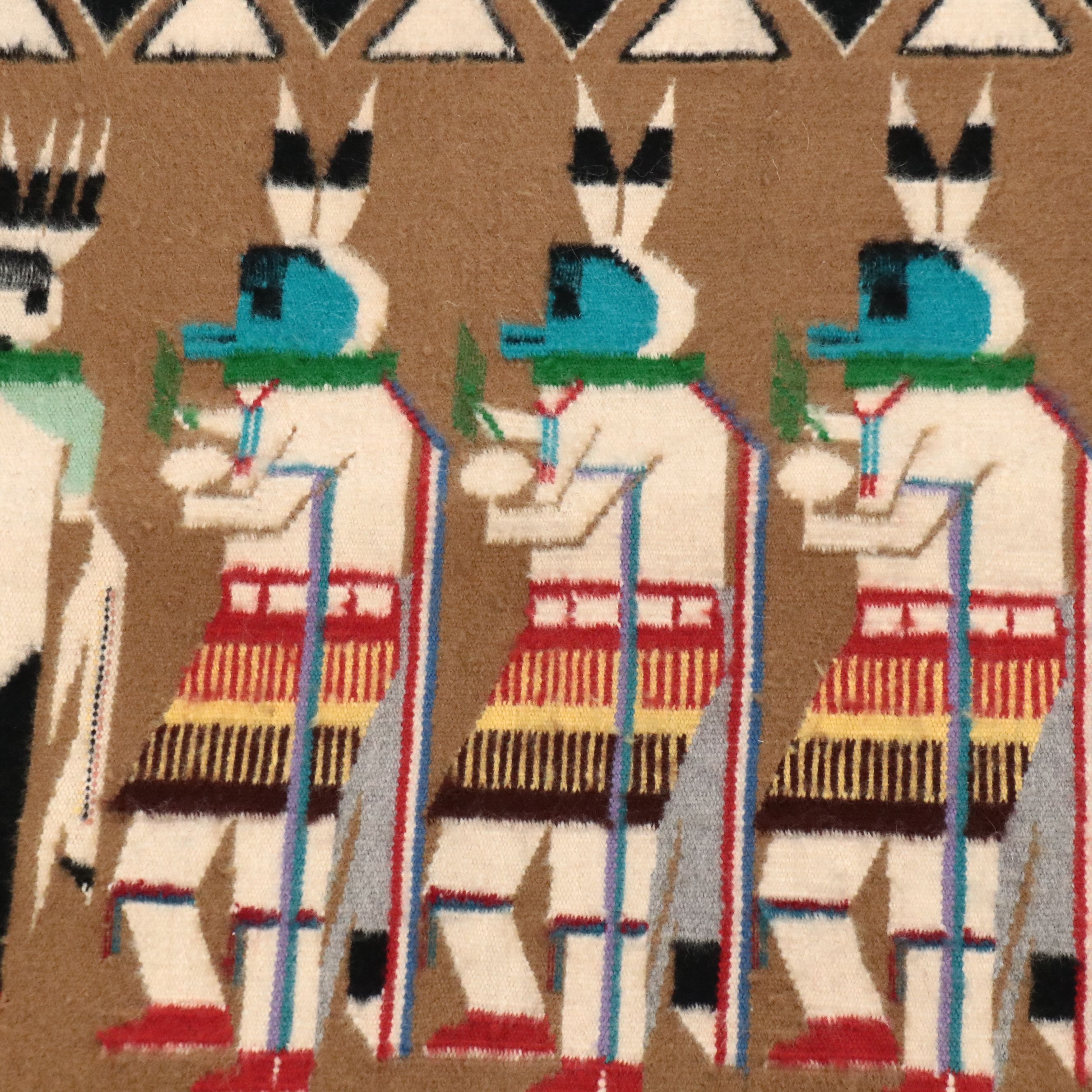 2'2 x 4'7 Handwoven Navajo Ye'i Bi Chei Accent Rug