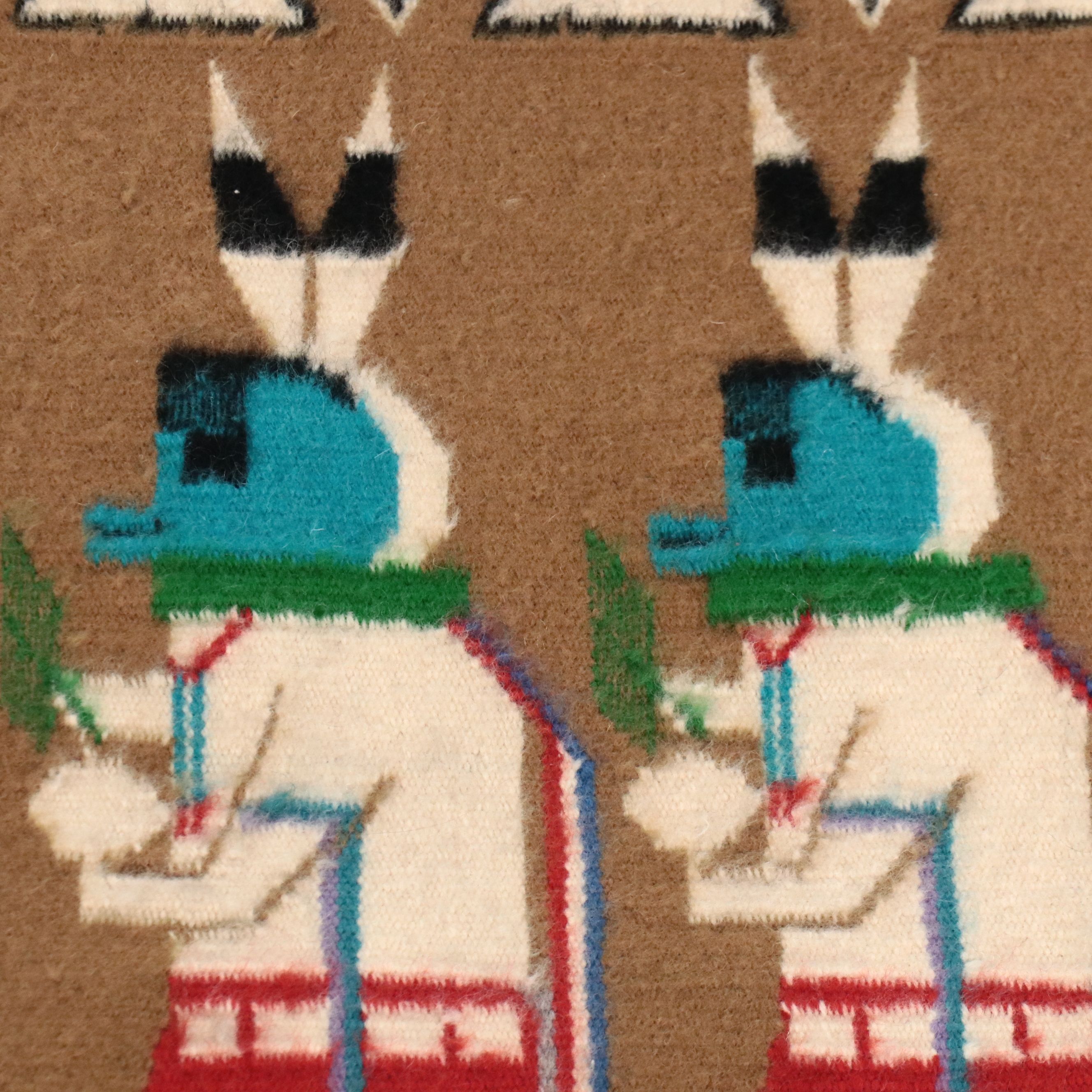 2'2 x 4'7 Handwoven Navajo Ye'i Bi Chei Accent Rug