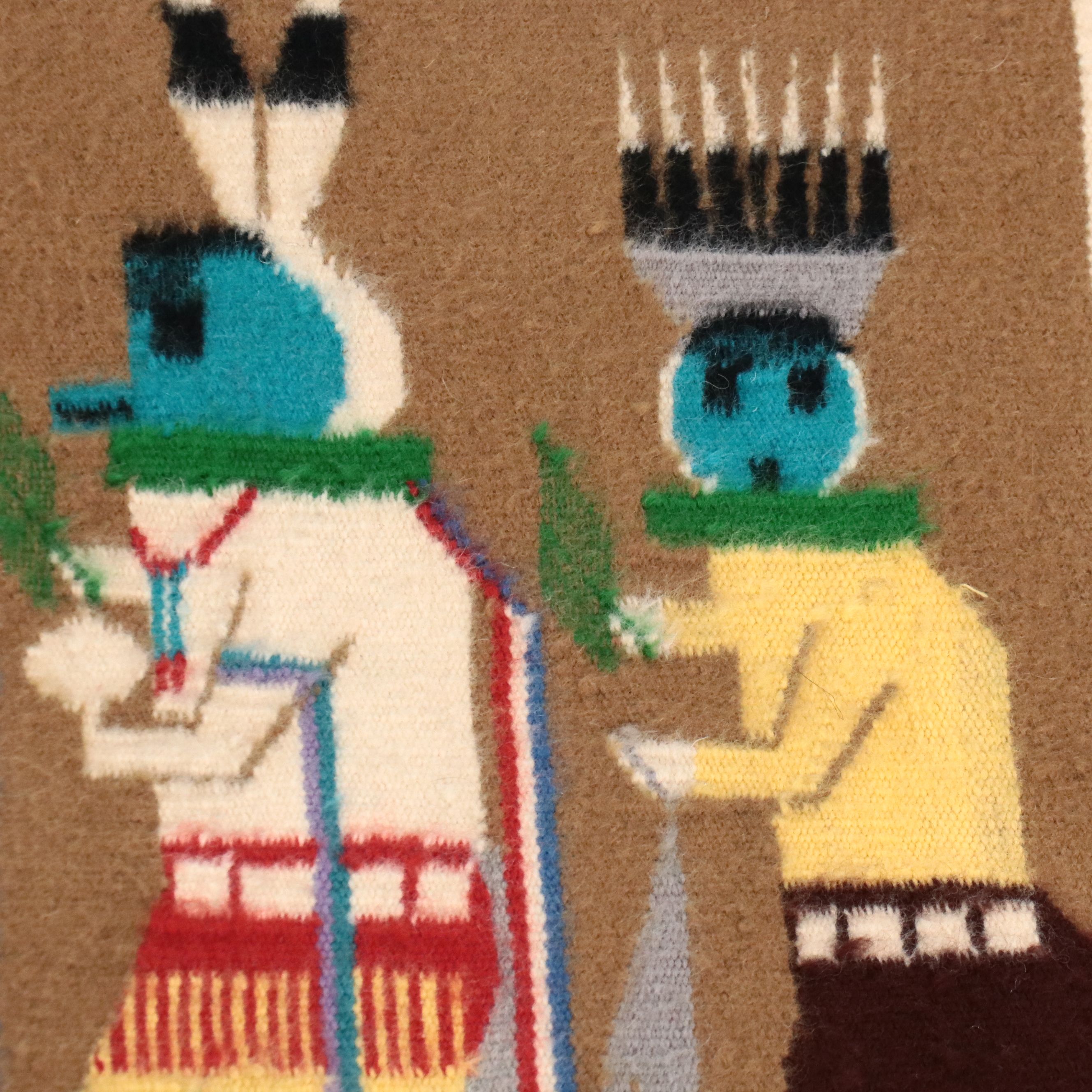 2'2 x 4'7 Handwoven Navajo Ye'i Bi Chei Accent Rug