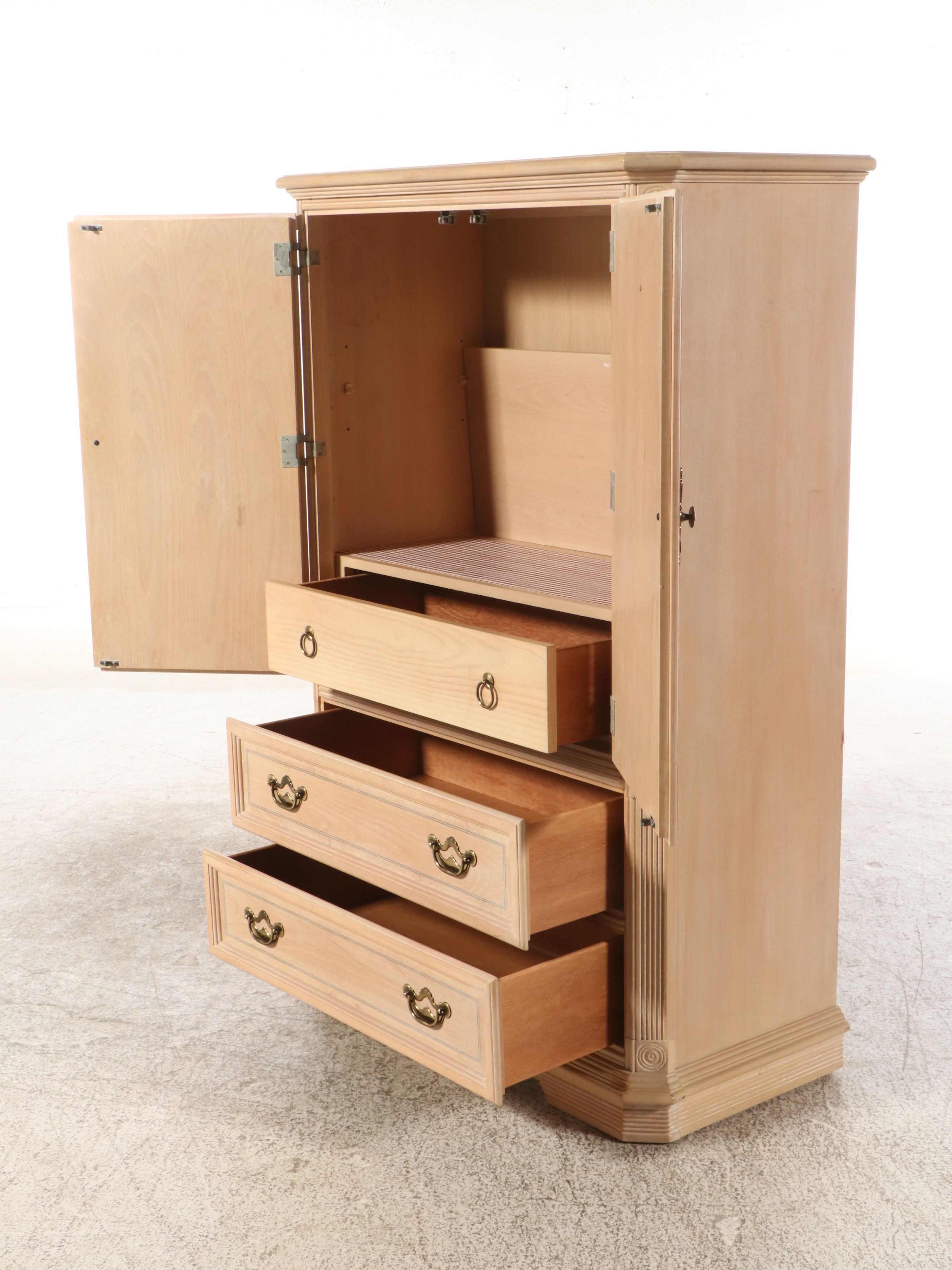 Traditional White Oak Armoire